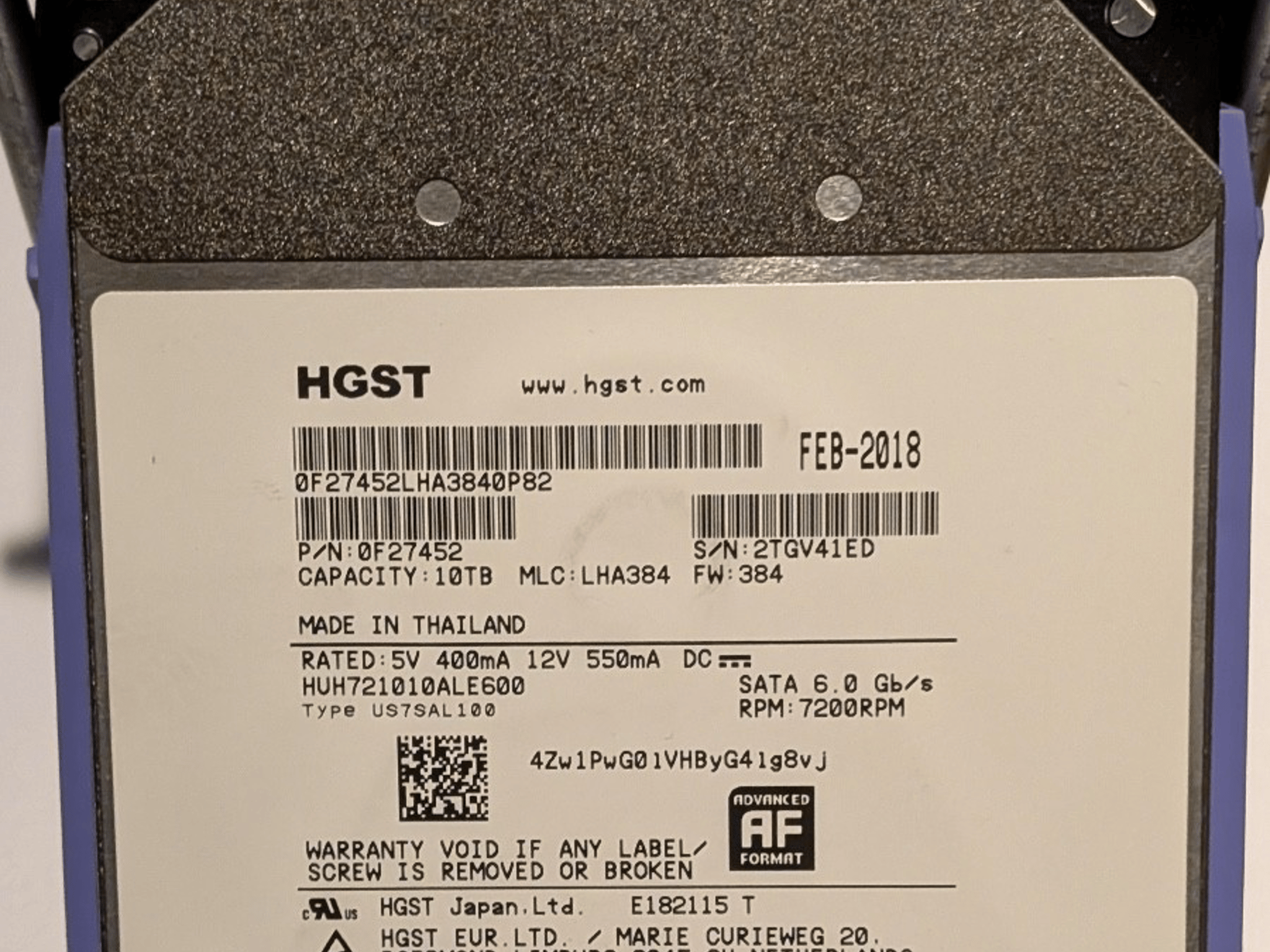 10TB HGST Ultrastar HC510 HUH721010ALE600