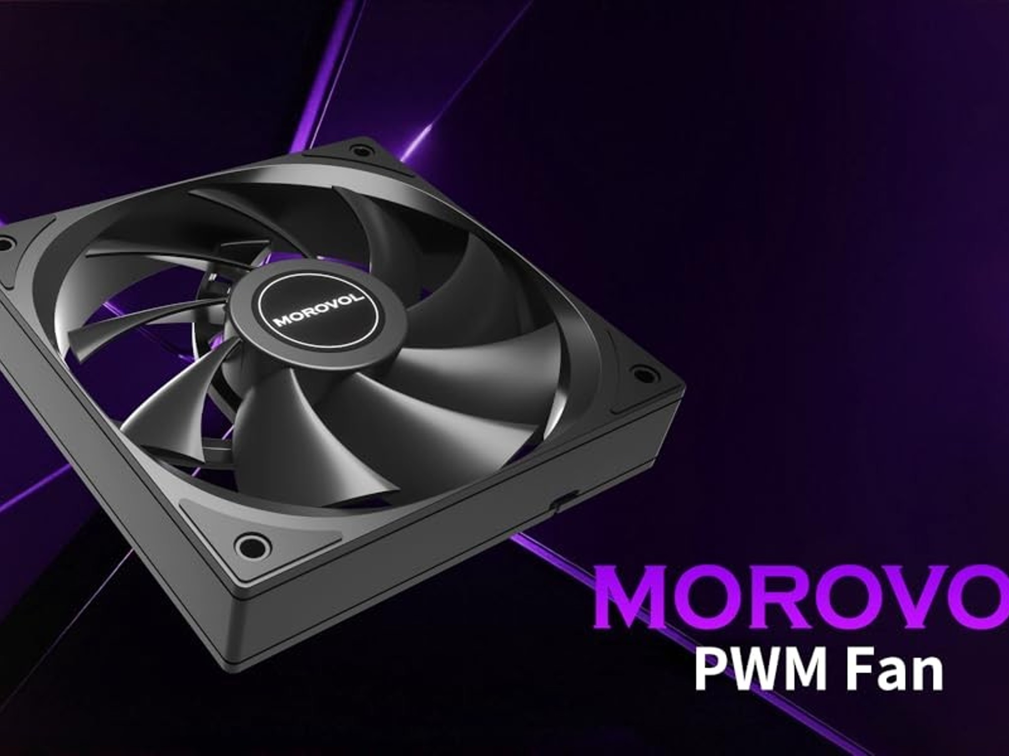 PC Case Fan 120mm Quiet Hydraulic Bearing, Adjustable Speed 600RPM-1600RPM, Great Heat Dissipation