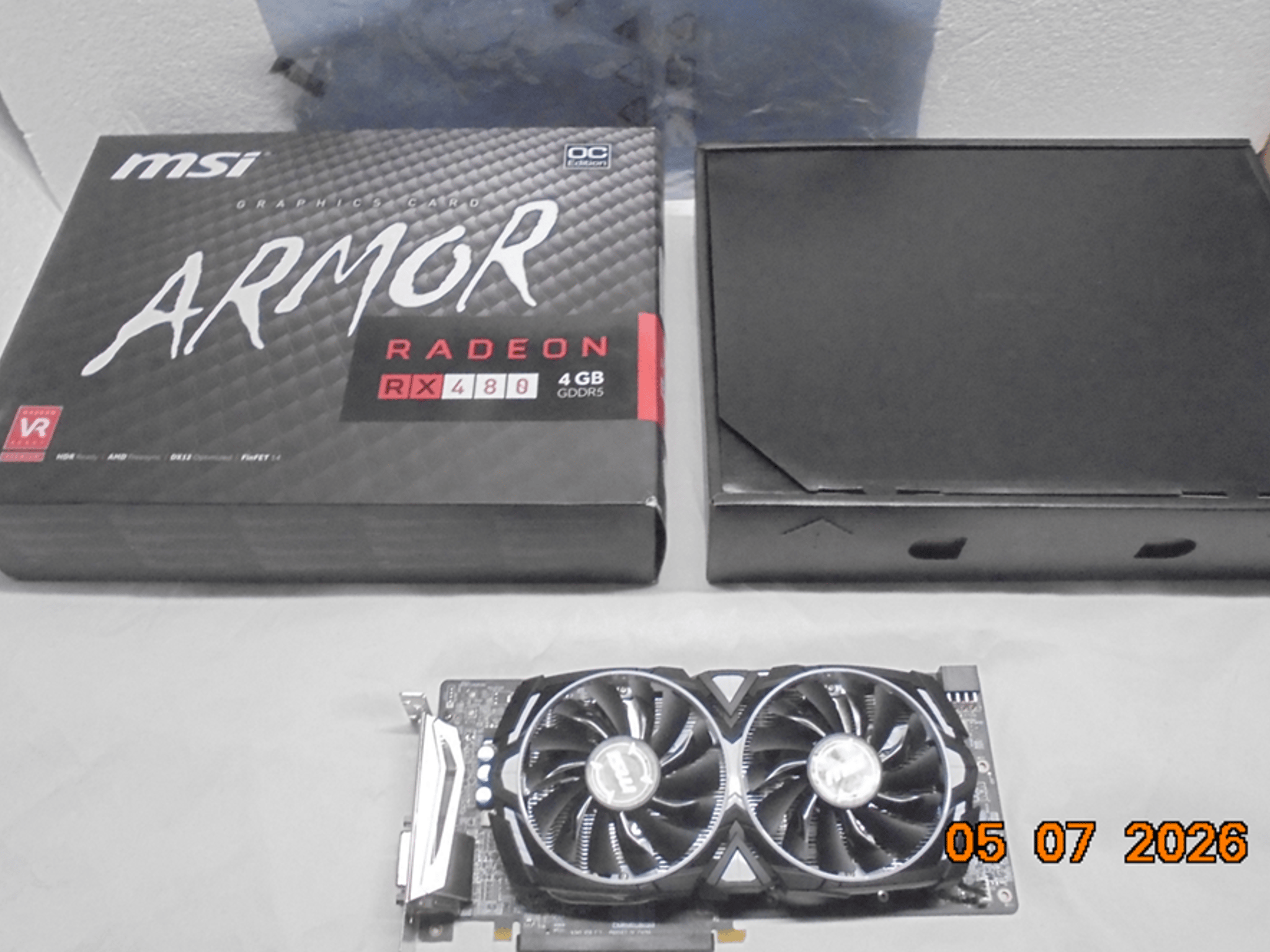 MSI RX 480 Armor 4GB OC/Like New/Open Box Condition