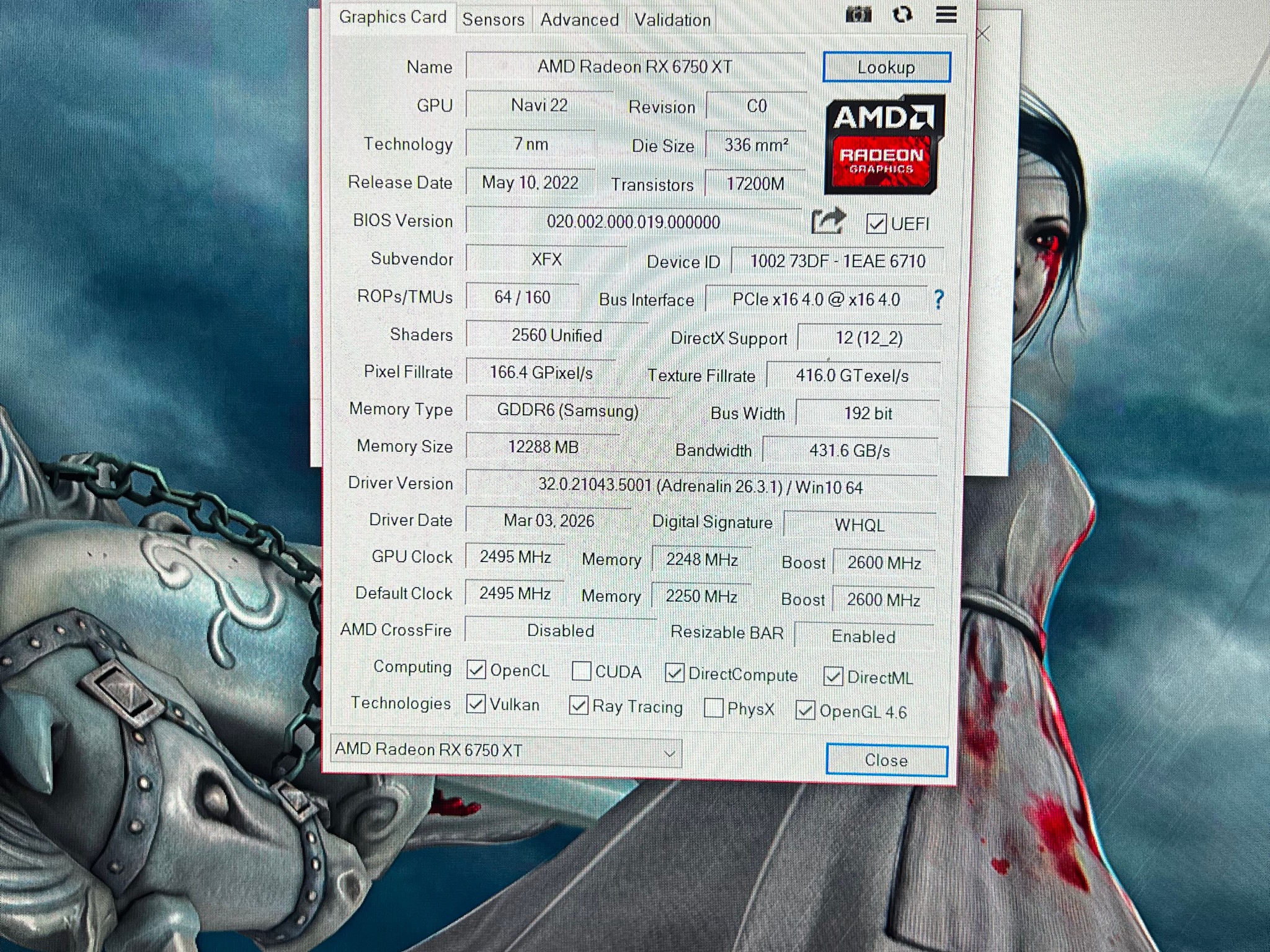 XFX Speedster QICK 319 Ultra Radeon RX 6750 XT