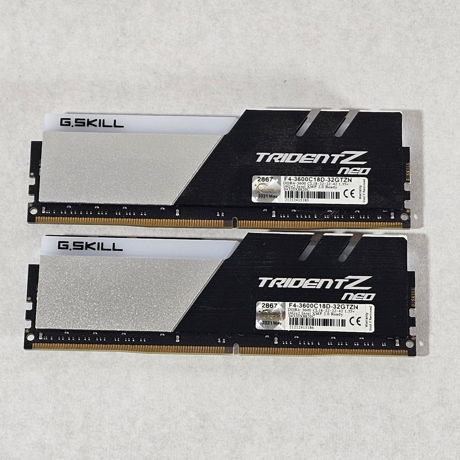 32GB DDR4 (2x16GB) 605 3600MT/s G.Skill Trident Z RGB