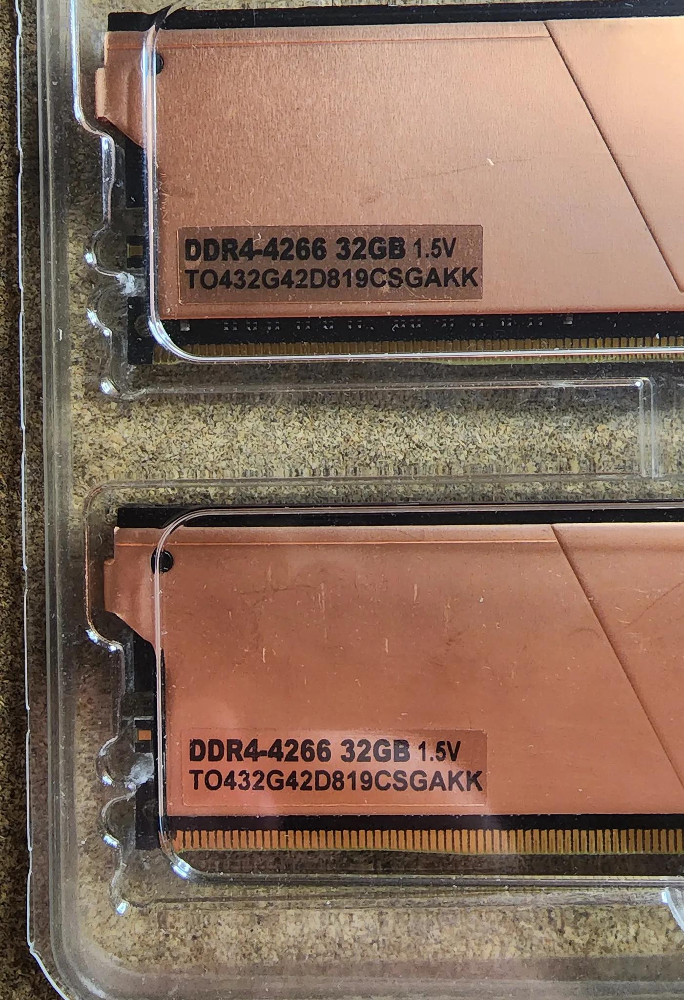 64GB DDR4 4266mhz Copper Ram set 