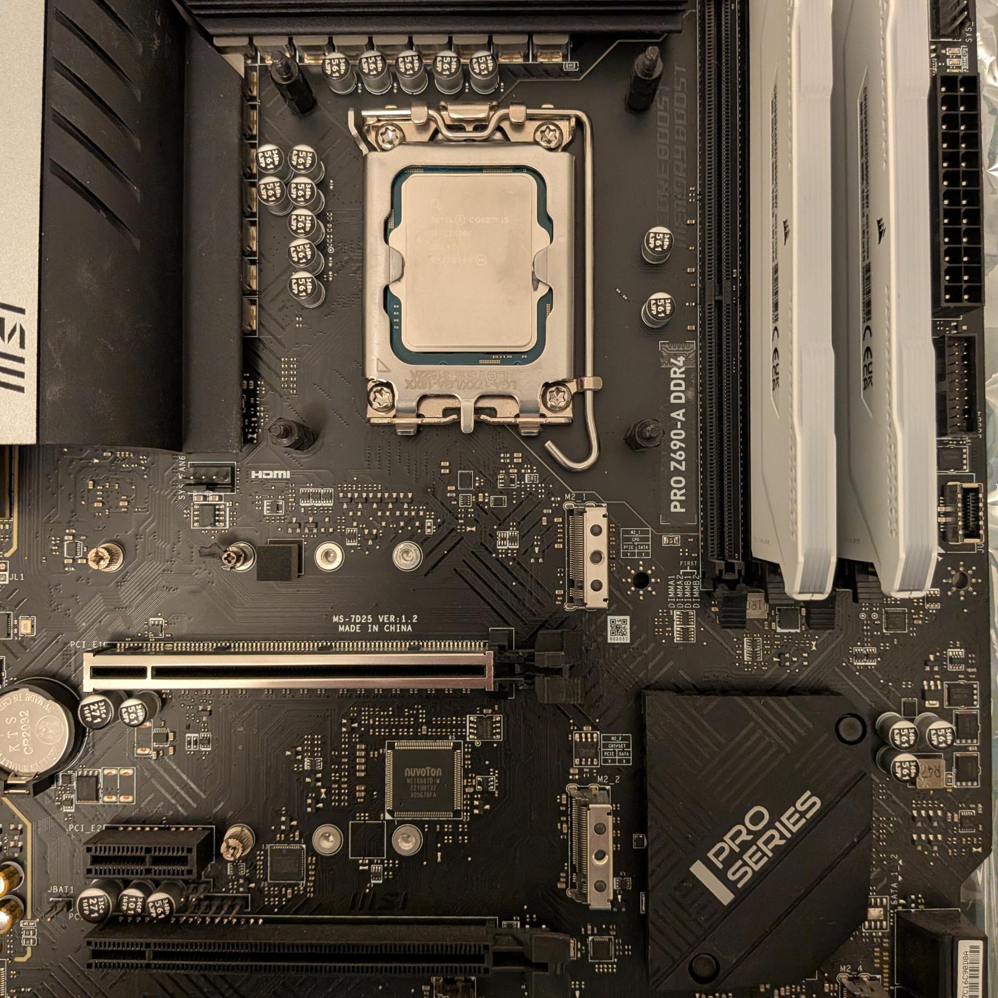 32GB DDR4-3600 CL18 | Core I5 12600K | MSI PRO Z690-A DDR4