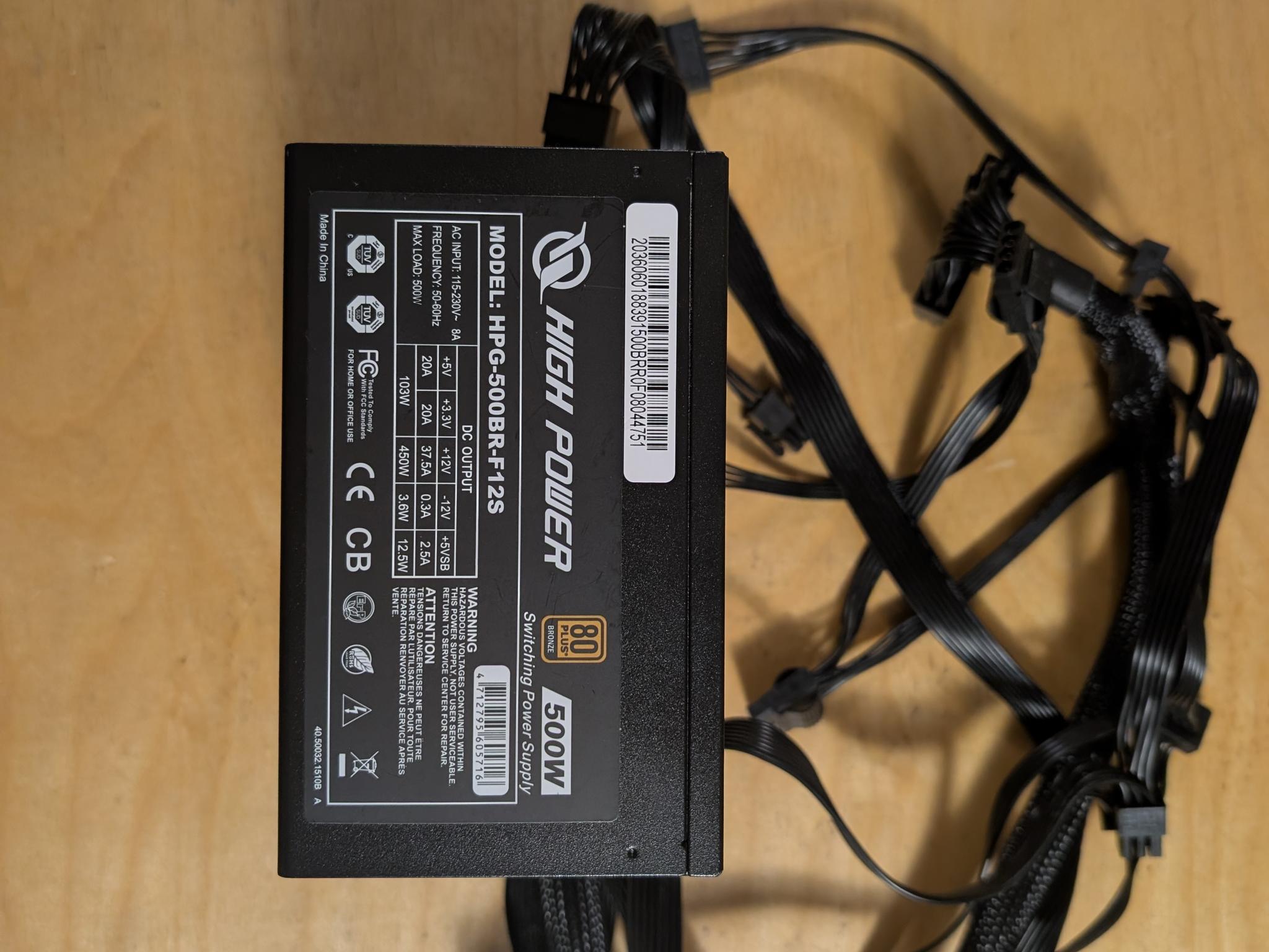 HighPower 500w 80 plus bronze