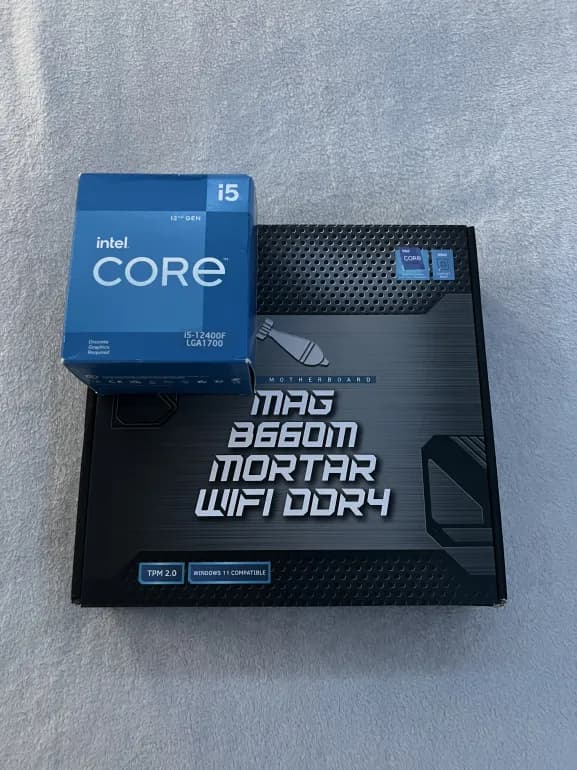 MSI B660M Mortar WIFI DDR4 x Intel Core i5-12400F (Project Bundle)