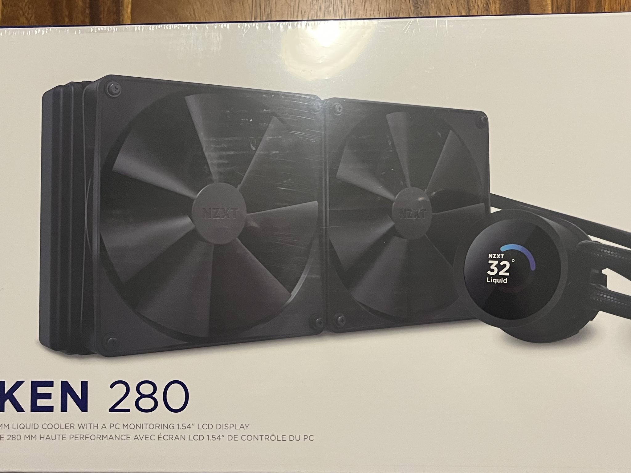 NZXT Kraken 280mm - RL-KN280-B1 - AIO CPU Liquid Cooler - LCD Display New Sealed