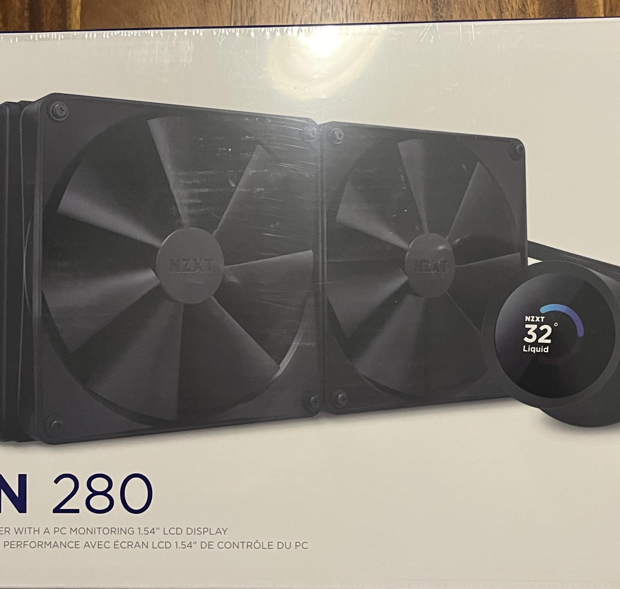 NZXT Kraken 280mm - RL-KN280-B1 - AIO CPU Liquid Cooler - LCD Display New Sealed
