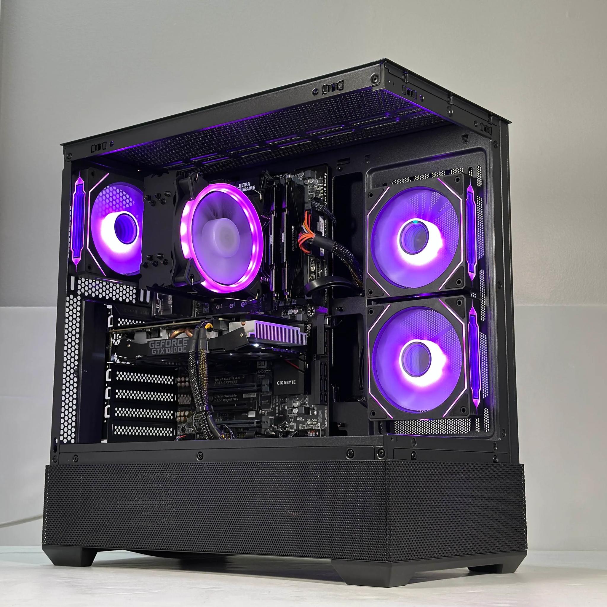 Intel i5-7400 | GTX 1060 3GB | 32GB RAM | 480GB SSD | WIFI | 1080p Black Gaming PC