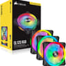 3x CORSAIR QL120 RGB + Lighting Node Core - iCUE - Black