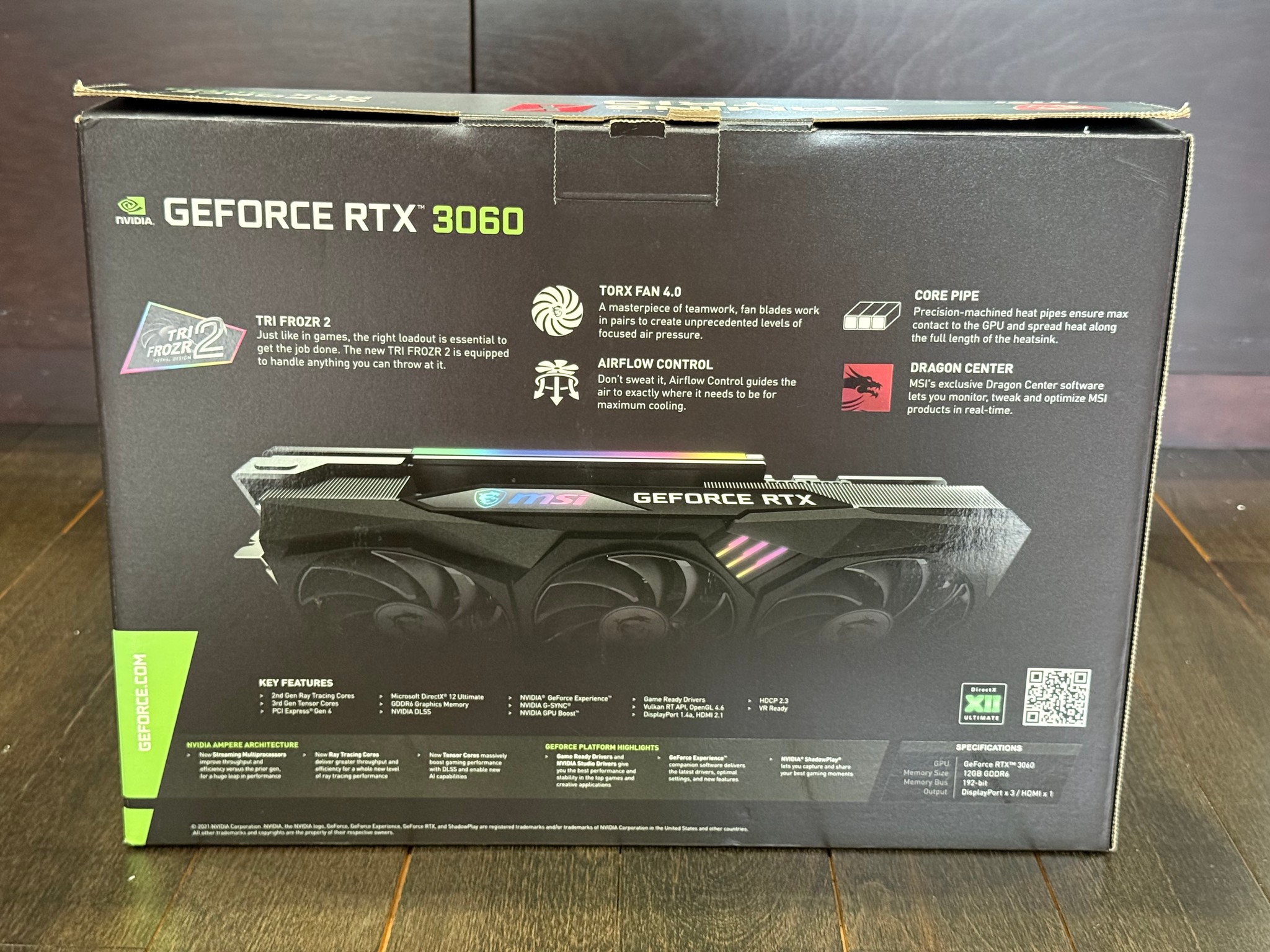 MSI NVIDIA GeForce RTX 3060 Gaming X Trio 12GB GDDR6 Graphics Card - Boxed