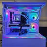 White Gaming PC • RX 9070 XT • Intel Core Ultra 7 265K • 32GB DDR5 • 1TB M.2 • TRYX Holo 360MM