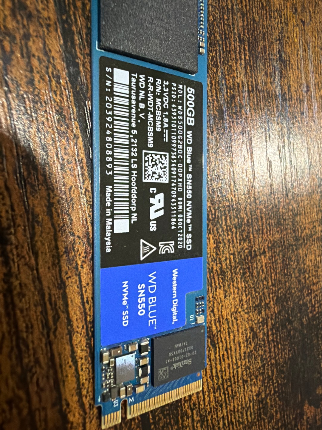 Western Digital WD Blue SN550 NVMe 500GB SSD | Jawa