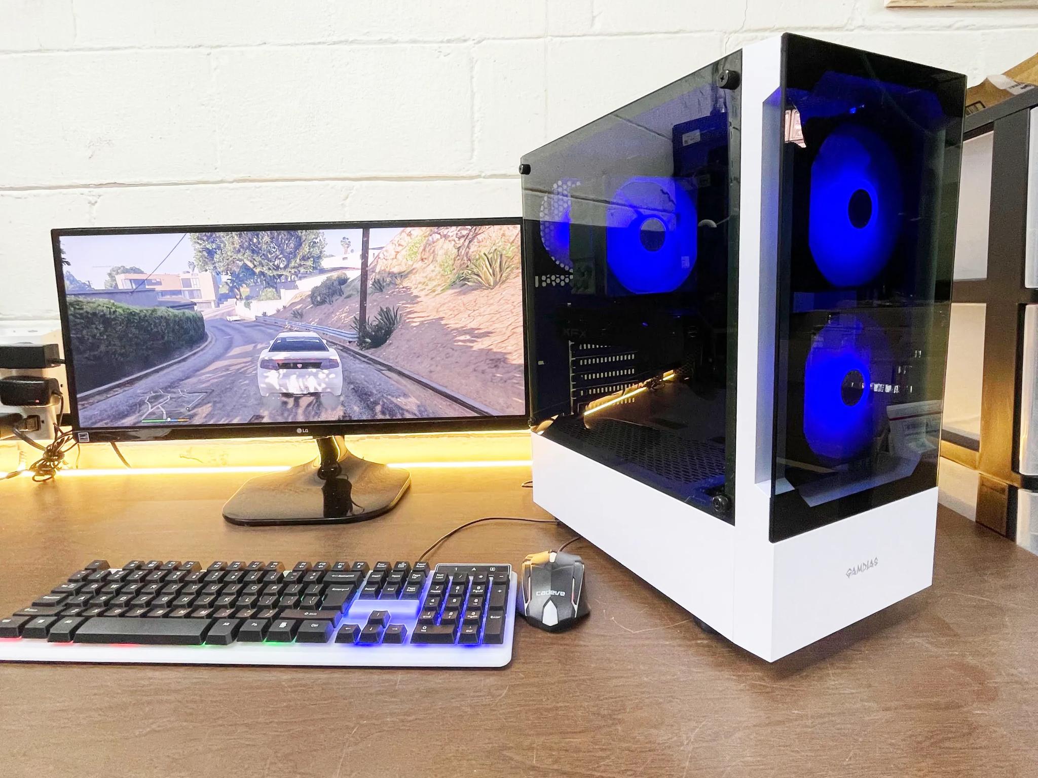 Sleeky Gaming PC | Intel i5 / AMD RX580 / 8GB / 1.1TB Win 11 Pro WiFi