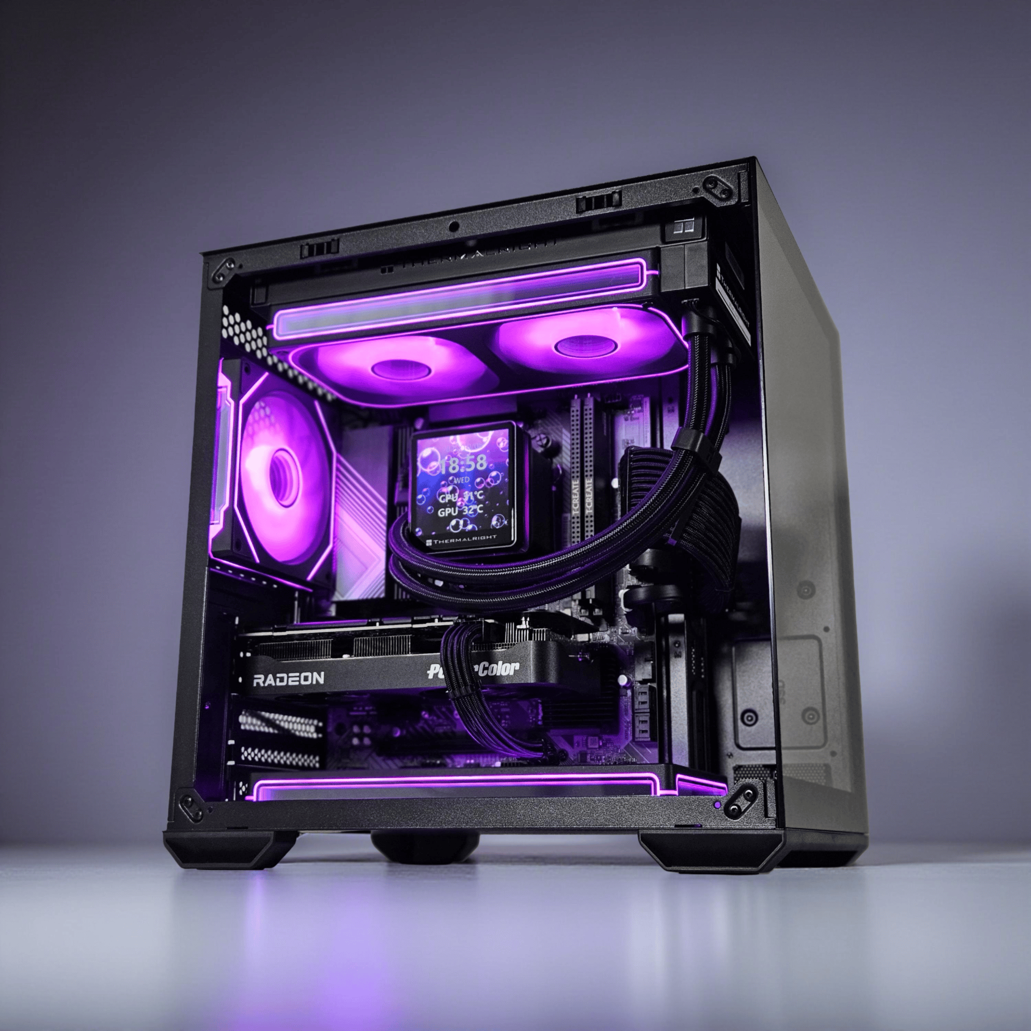 🎁{Holiday Sale}🎄Liquid Cooled Gaming PC☄️AMD RX 9060 XT 16GB🌌AMD Ryzen 5 7500F🌌16GB DDR5🌌1TB NVME