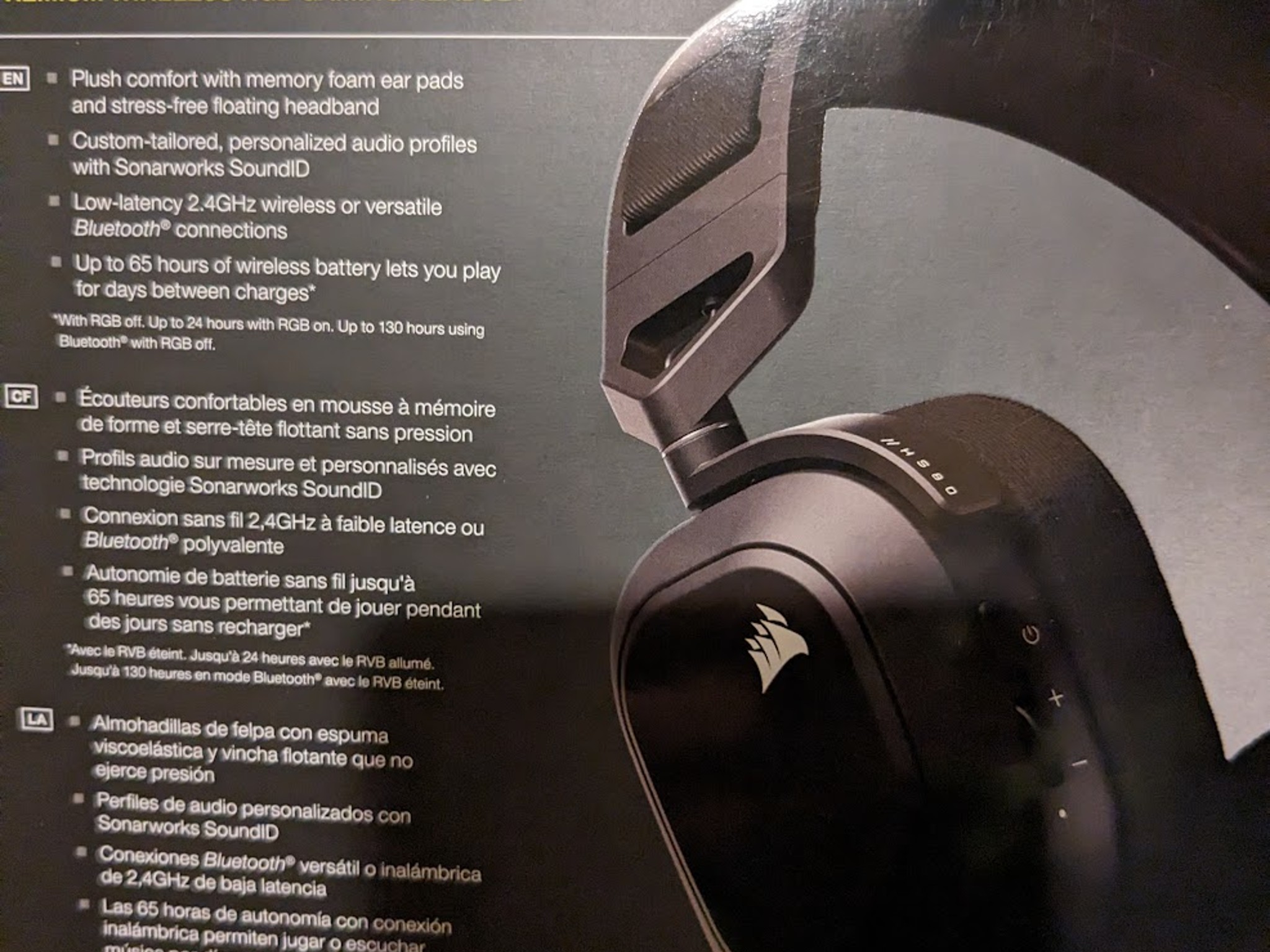 BNIB Corsair HS80 Max Wireless Gaming Headset