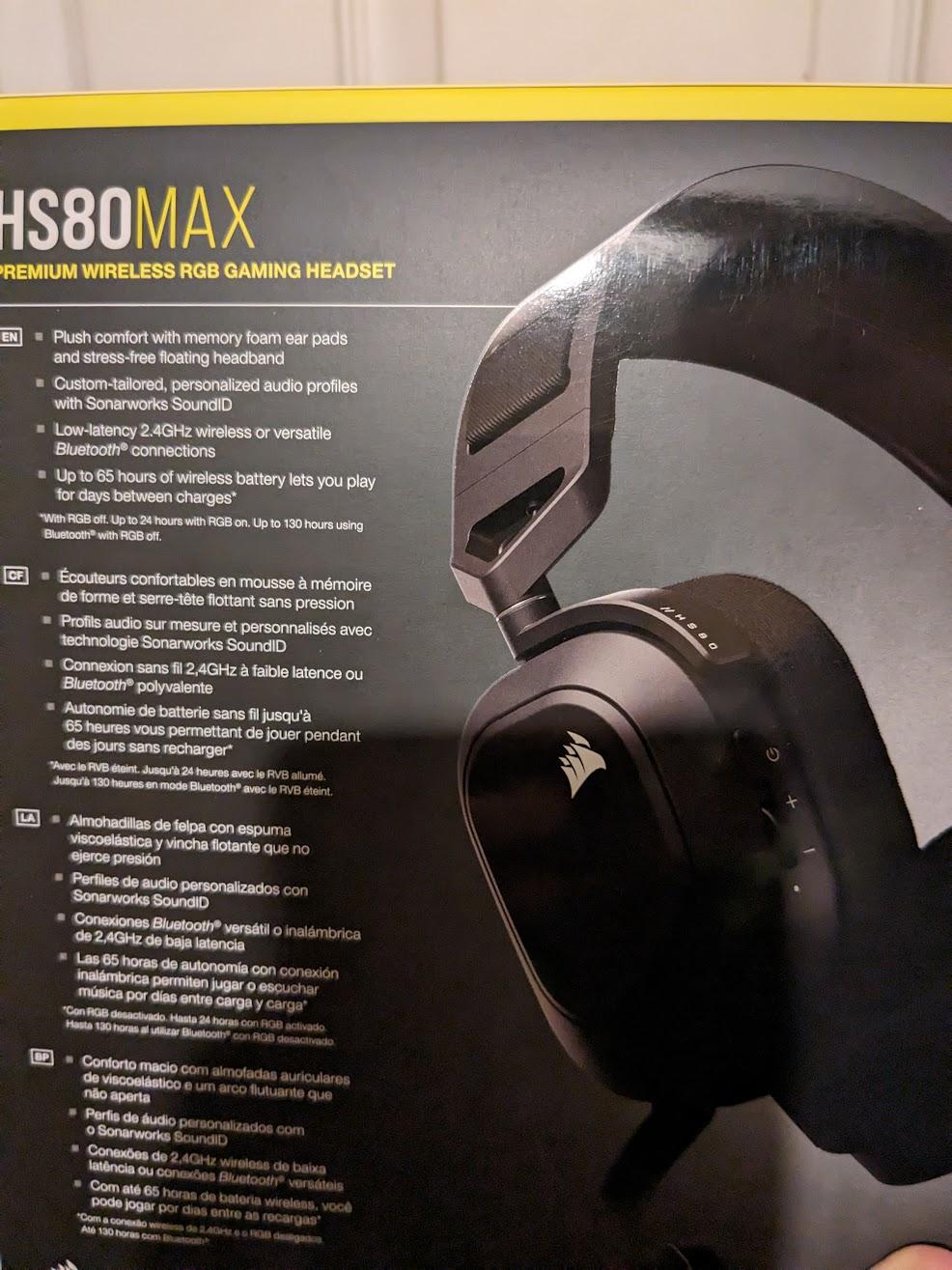 BNIB Corsair HS80 Max Wireless Gaming Headset