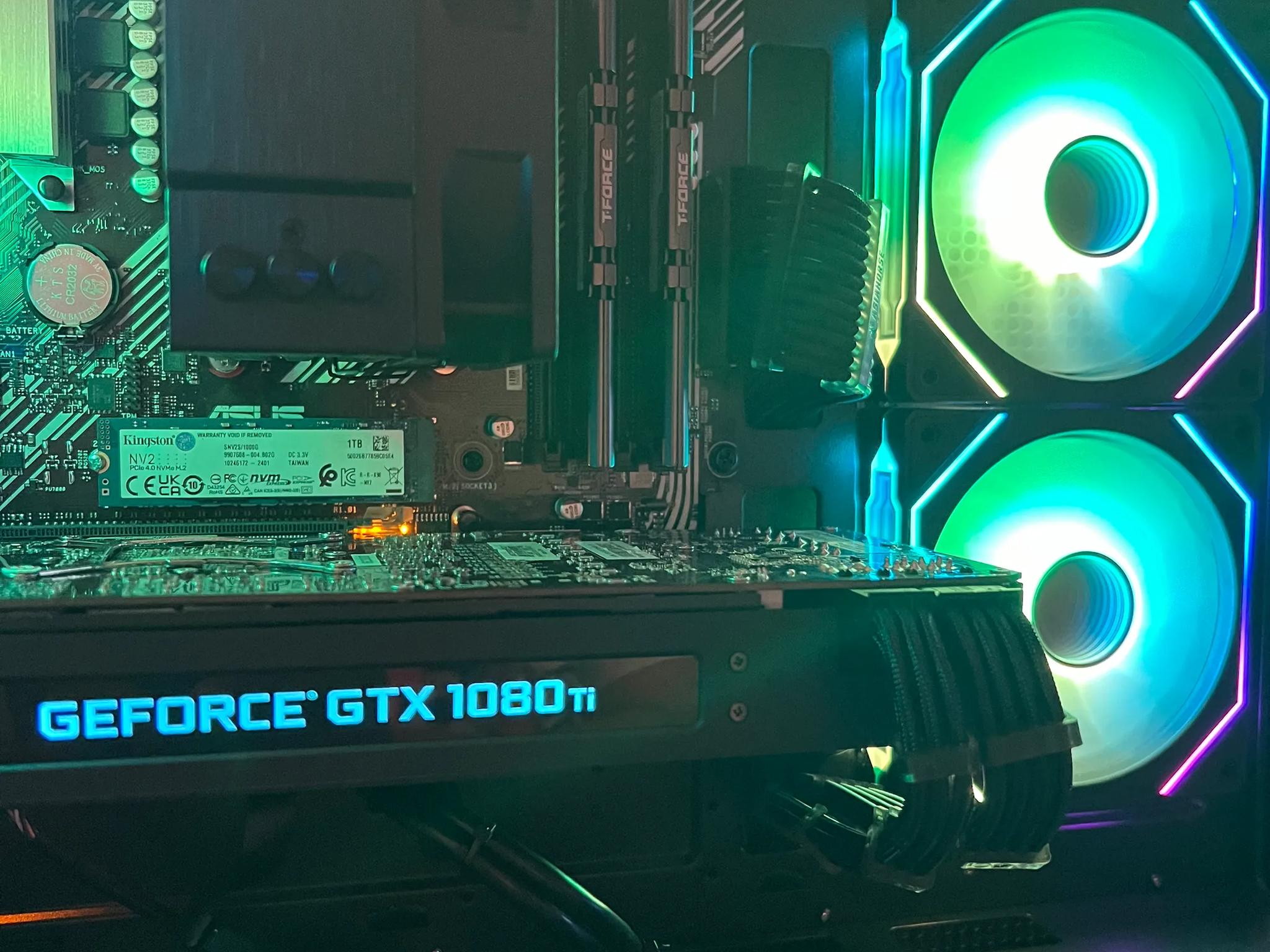 Geforce GTX 1080ti Custom Built Gaming PC with Ryzen 5 3600,1 TB M.2 SSD...