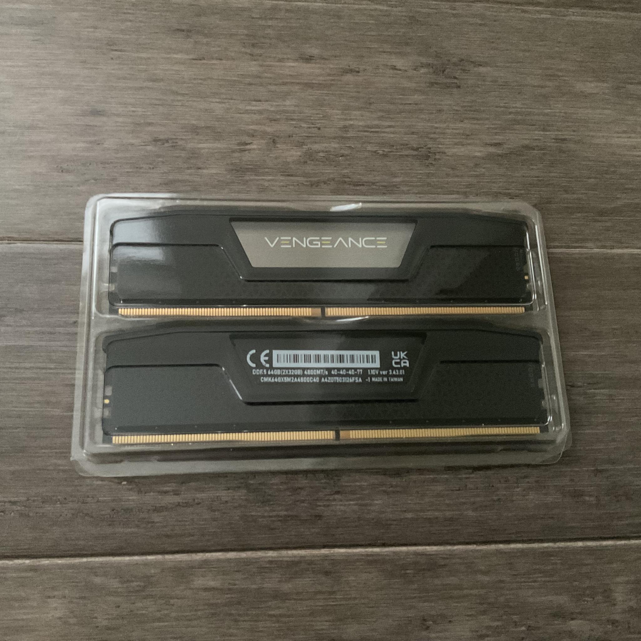 Corsair Vengeance 64GB DDR5-4800 MT/s (2x32GB) CL40 Desktop Ram - Intel XMP - New Open Box