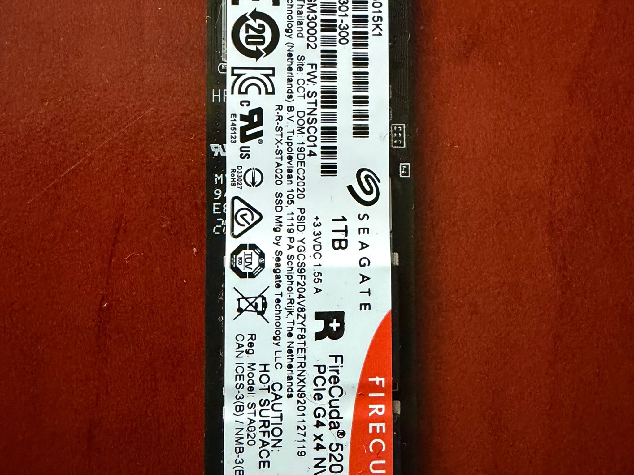 Seagate FireCuda 520 1TB SSD PCIE Gen4x4