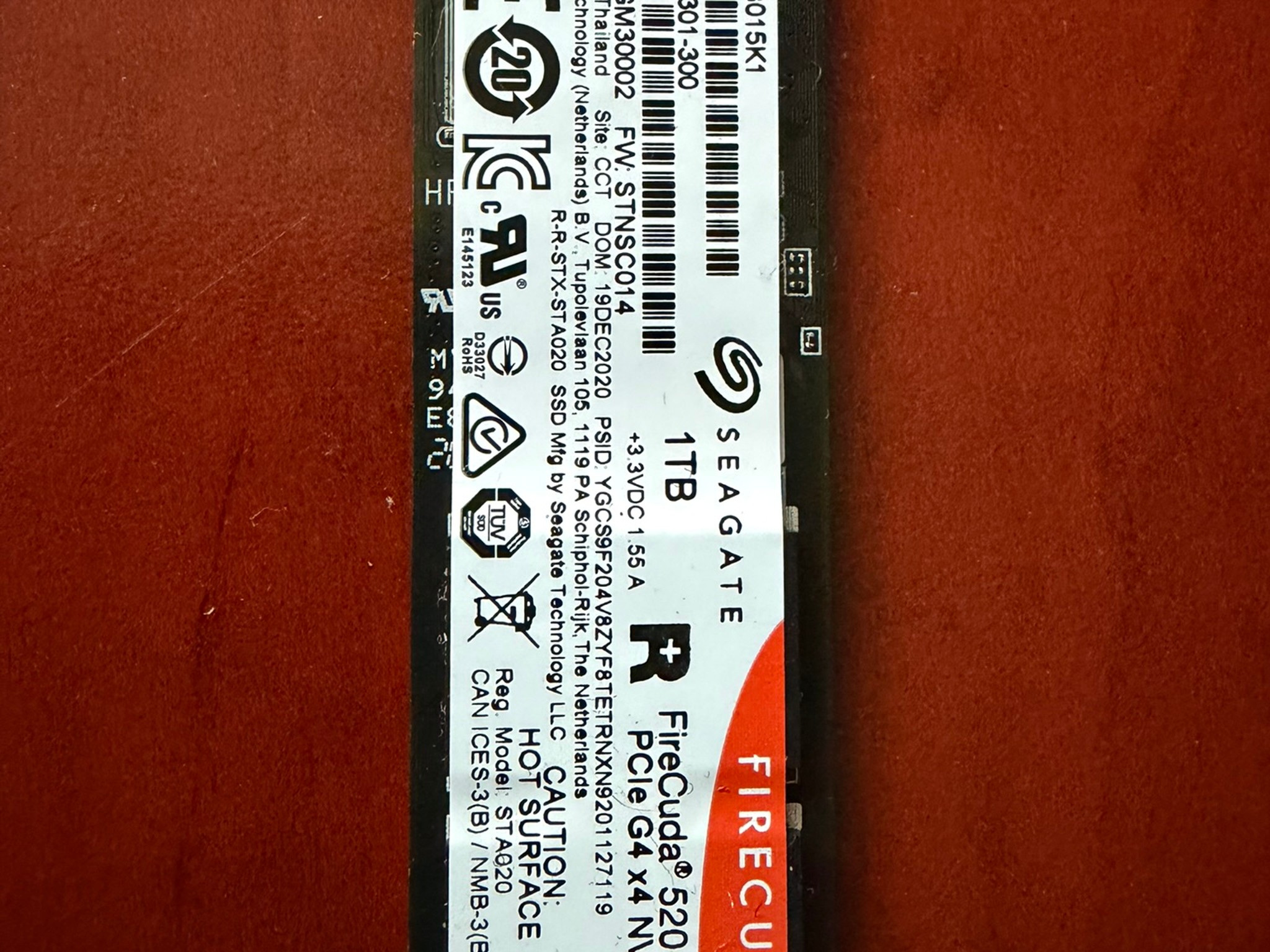 Seagate FireCuda 520 1TB SSD PCIE Gen4x4