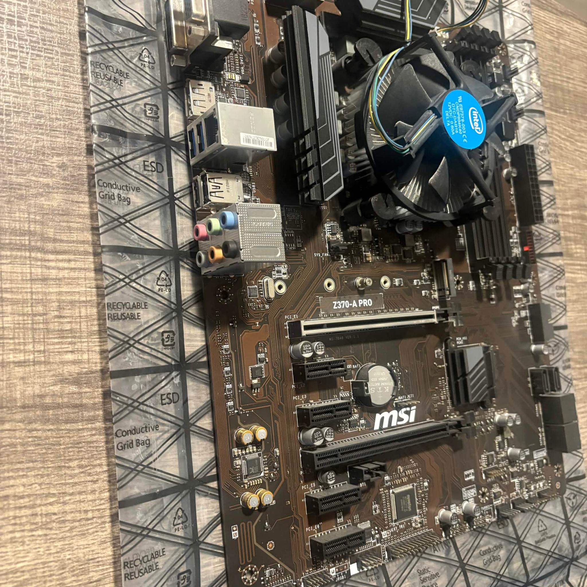 On Sale! MSI Z370-A PRO + Intel i7-8700 Combo – Untested (No IO Shield/Box)