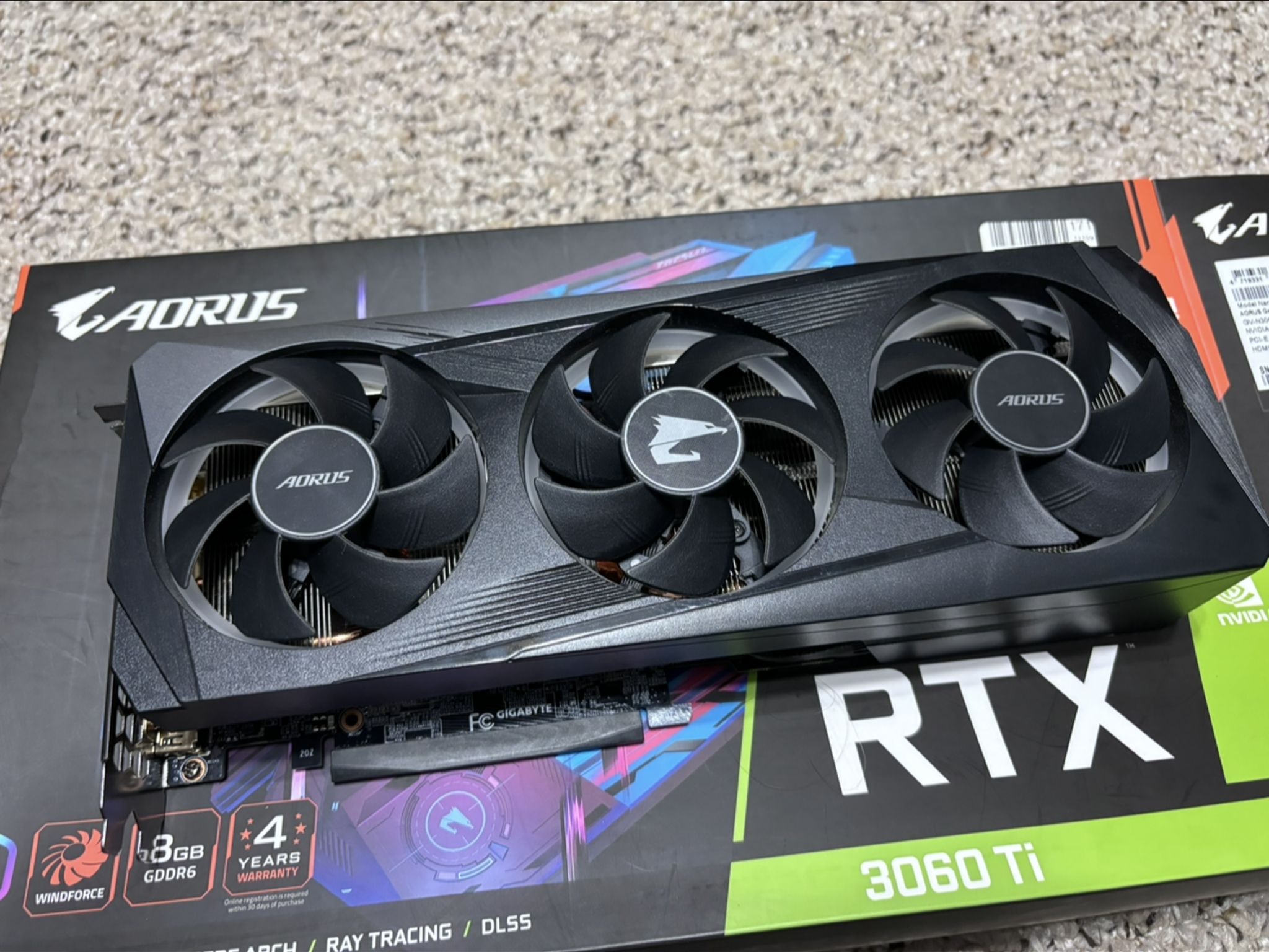 GIGABYTE AORUS GeForce RTX 3060 Ti Elite 8G