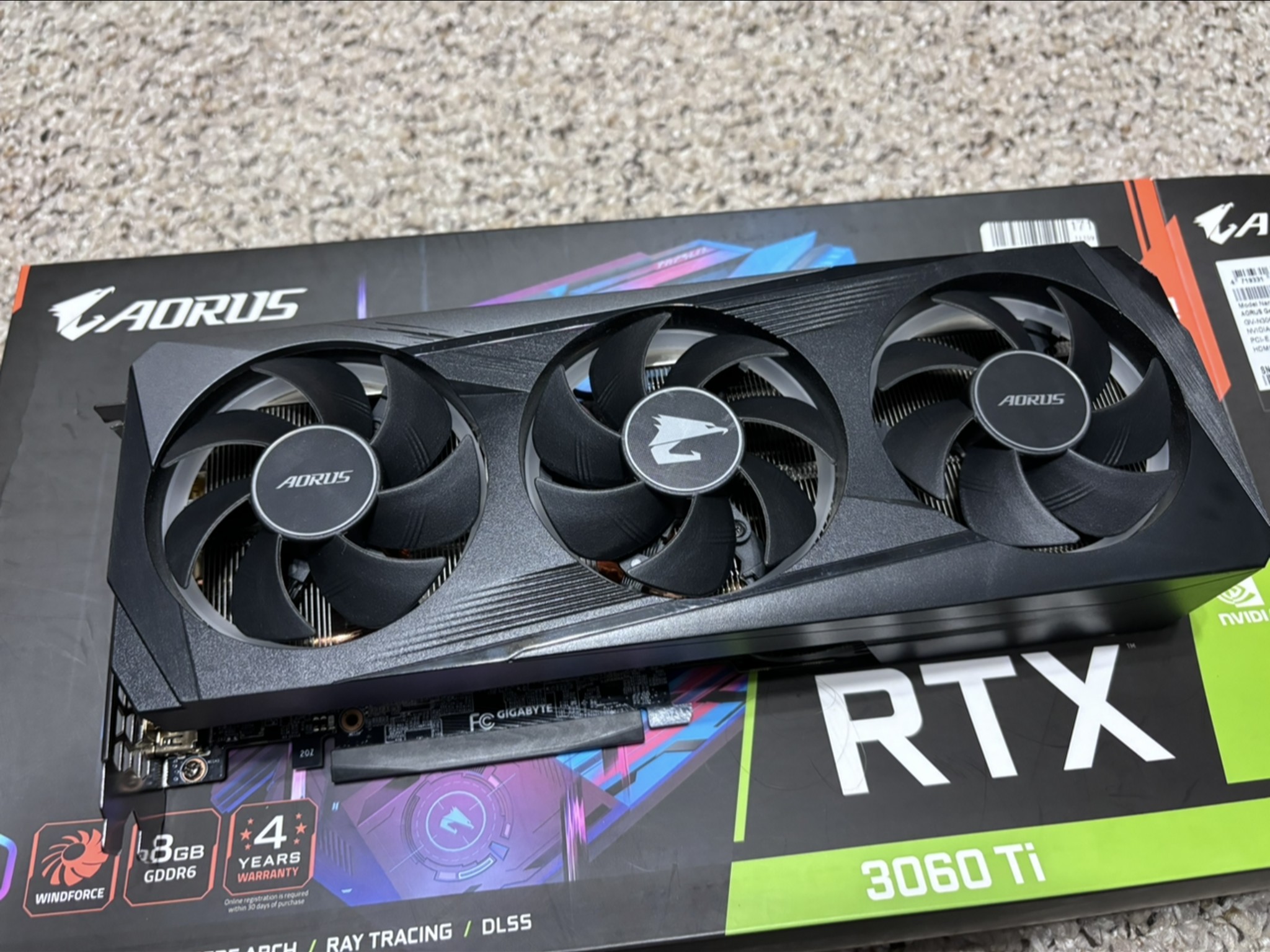 GIGABYTE AORUS GeForce RTX 3060 Ti Elite 8G