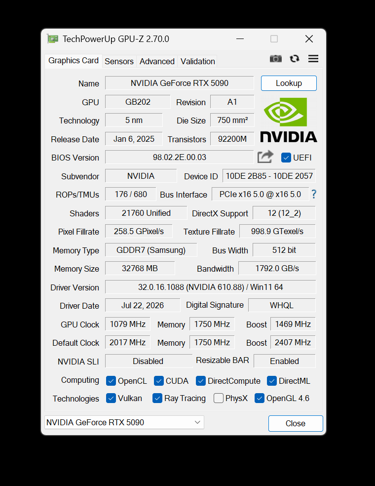NVIDIA GeForce RTX 5090 Founders Edition