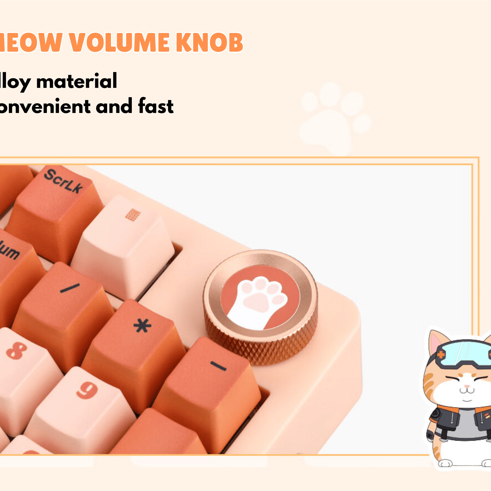 Colorful Gameow Mechanical Gaming Keyboard, Thermal Sublimation PBT Key Cap With Vibrant Cute Design