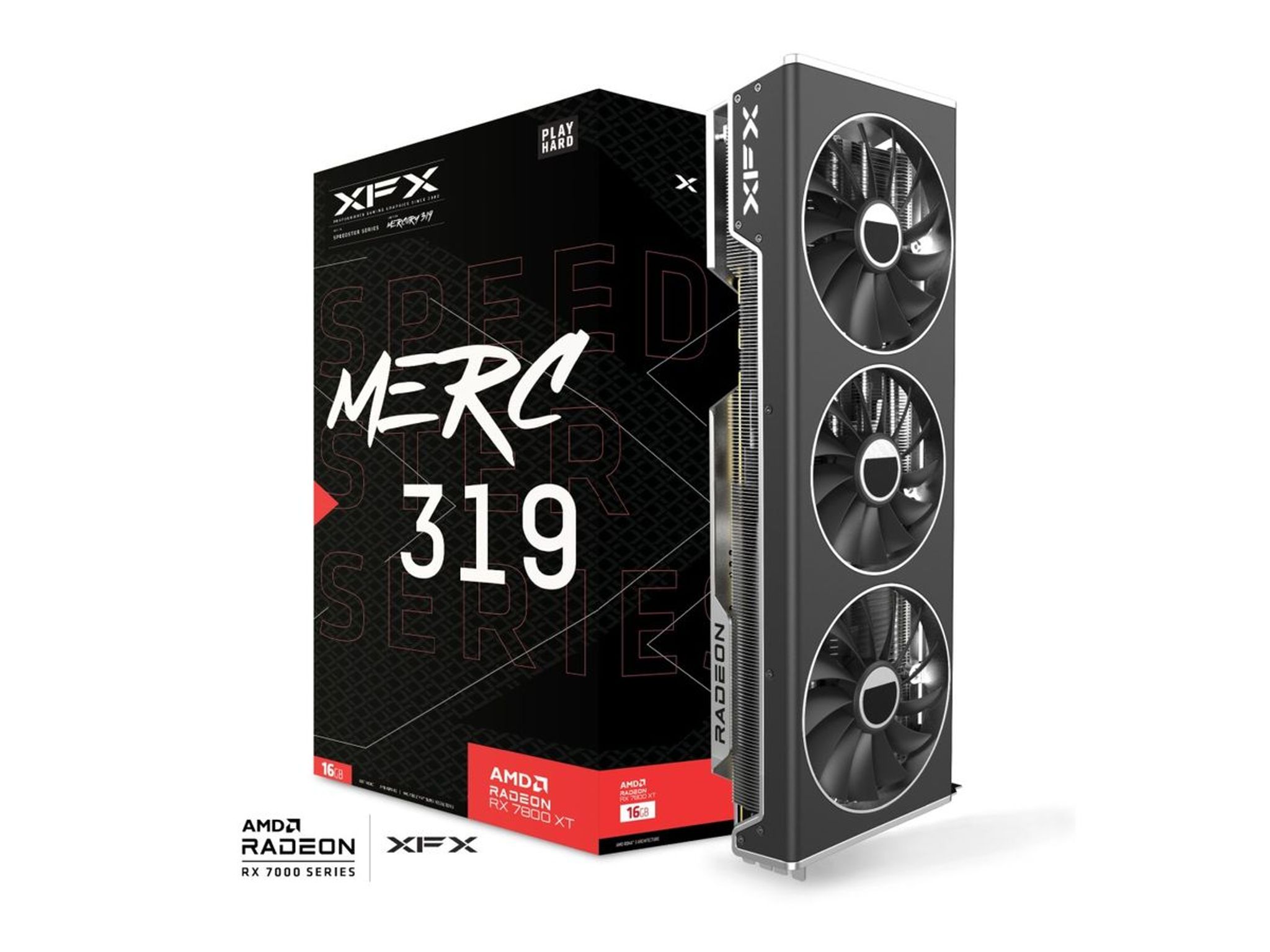 Used - XFX Speedster MERC 319 Radeon™ RX 7800 XT BLACK Edition