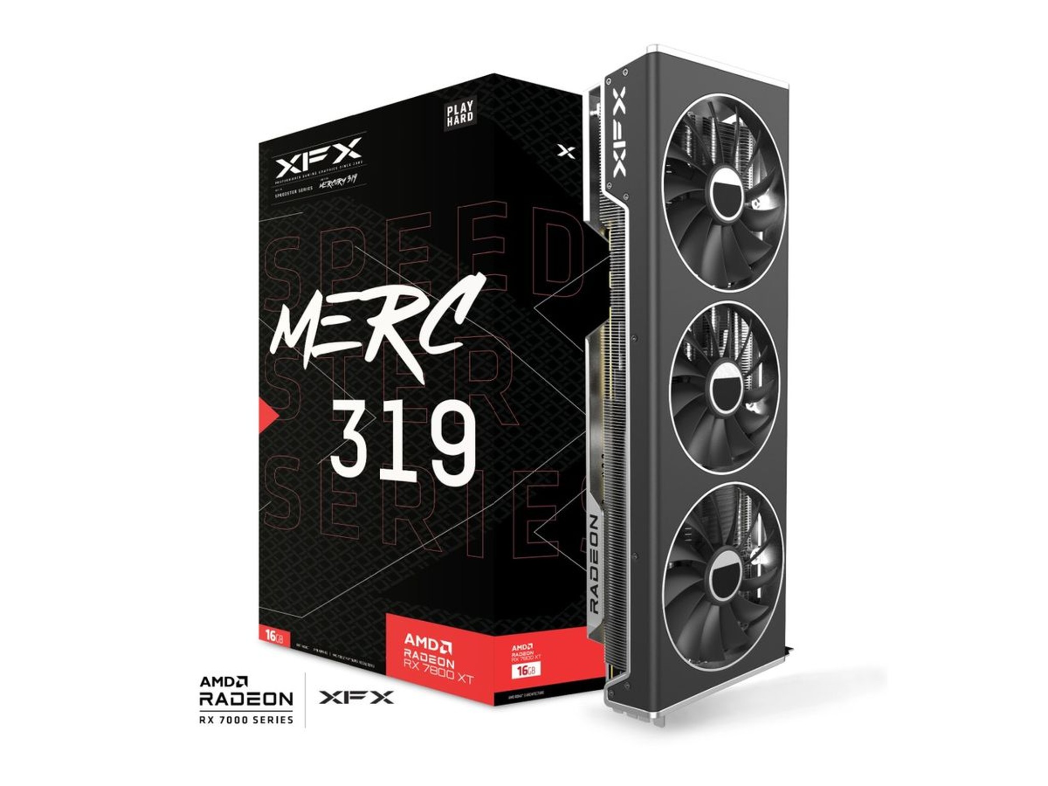 Used - XFX Speedster MERC 319 Radeon™ RX 7800 XT BLACK Edition