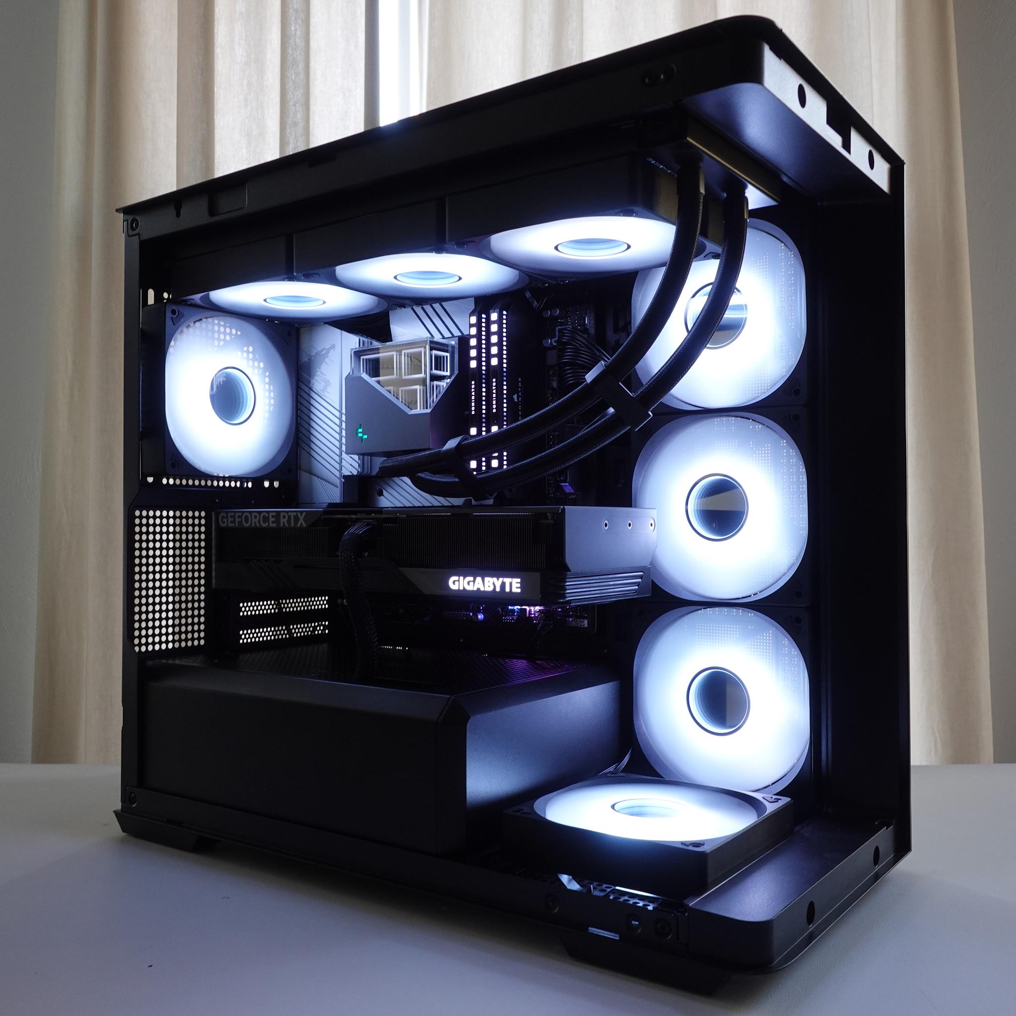 ⚫️🌀 Midnight Black Gaming PC Intel Core i5-13400F GIGABYTE GAMING OC 4070 32GB DDR5-5200 2TB NVMe