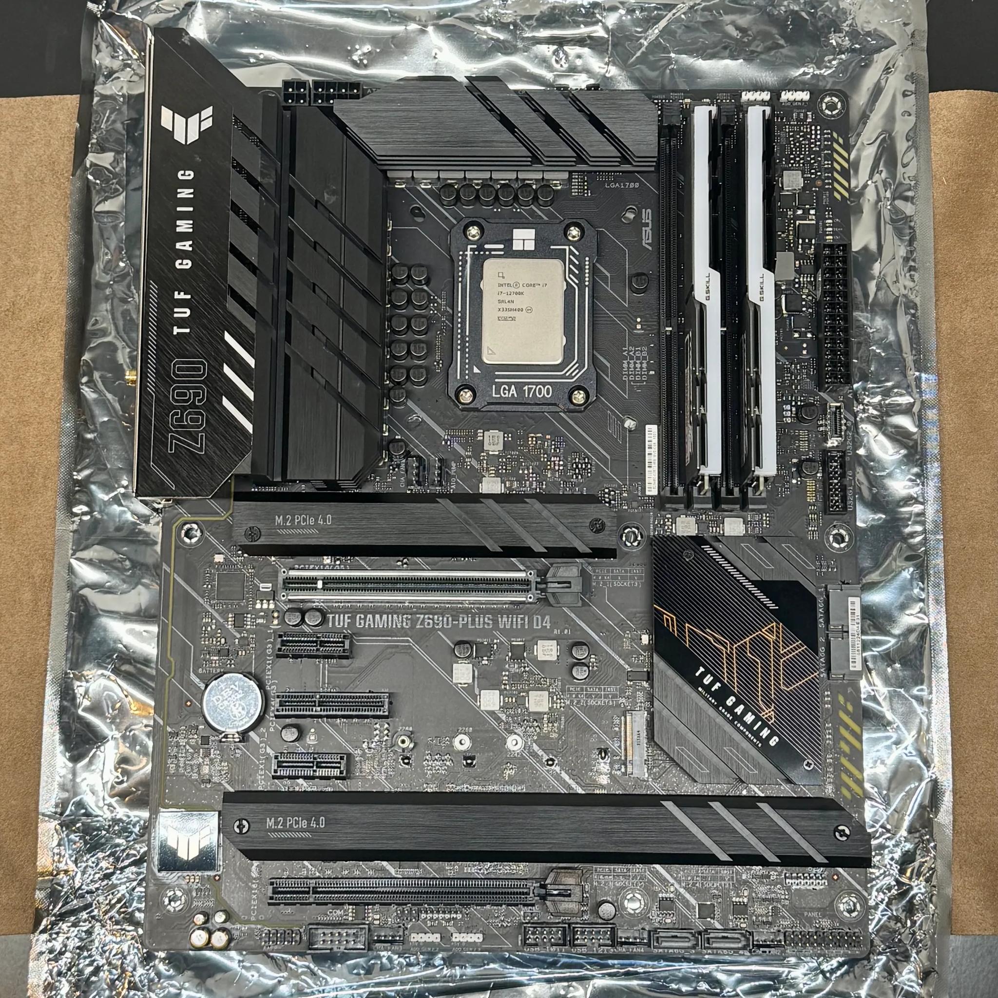 Intel i7-12700K, 64GB, 1TB M2, ASUS TUF GAMING Z690-PLUS D4, Wifi 6E AX210 upgrade, NZXT C750 PSU