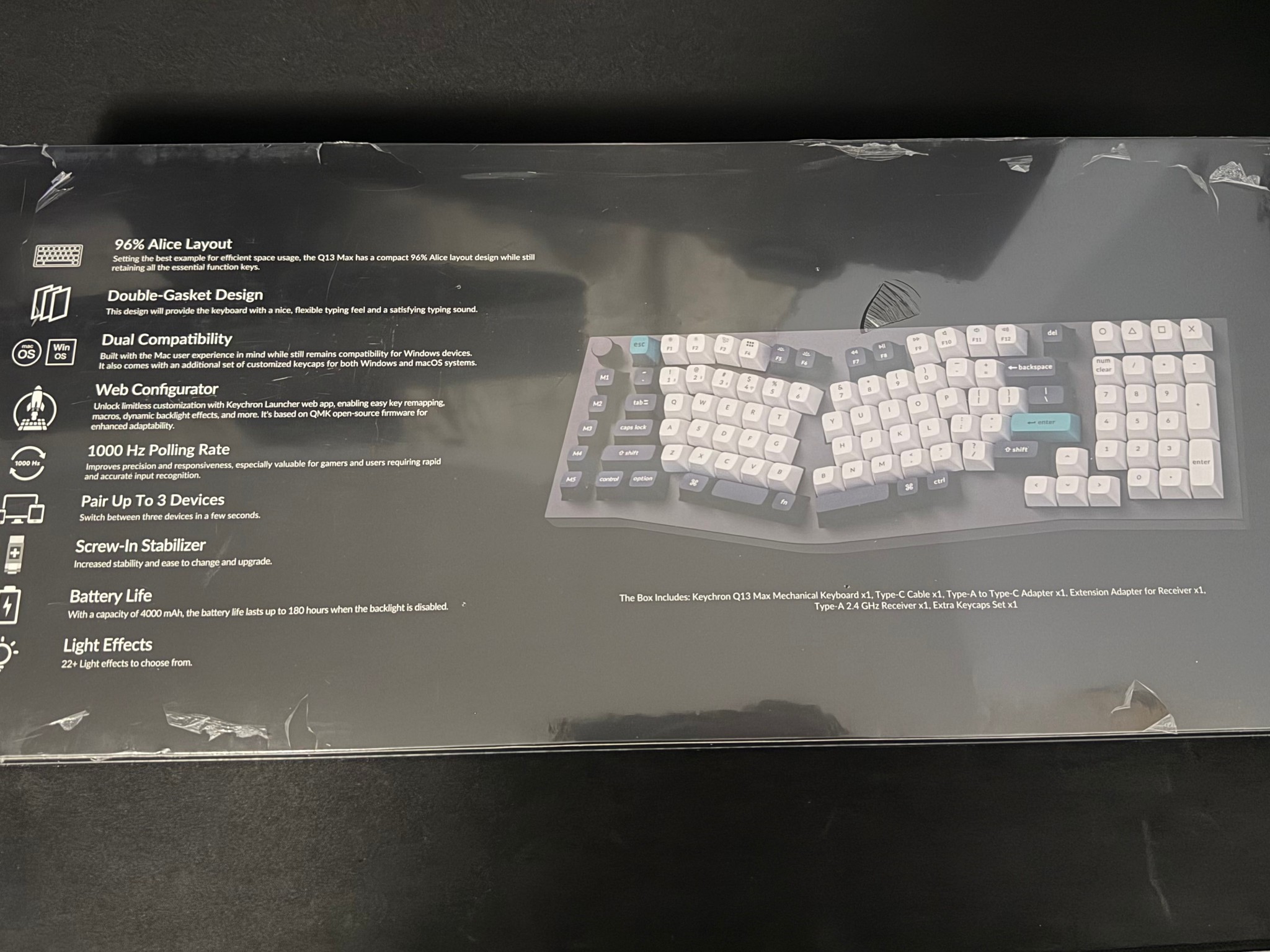 Keychron Q13 Max Alice Layout QMK Wireless Mechanical Keyboard