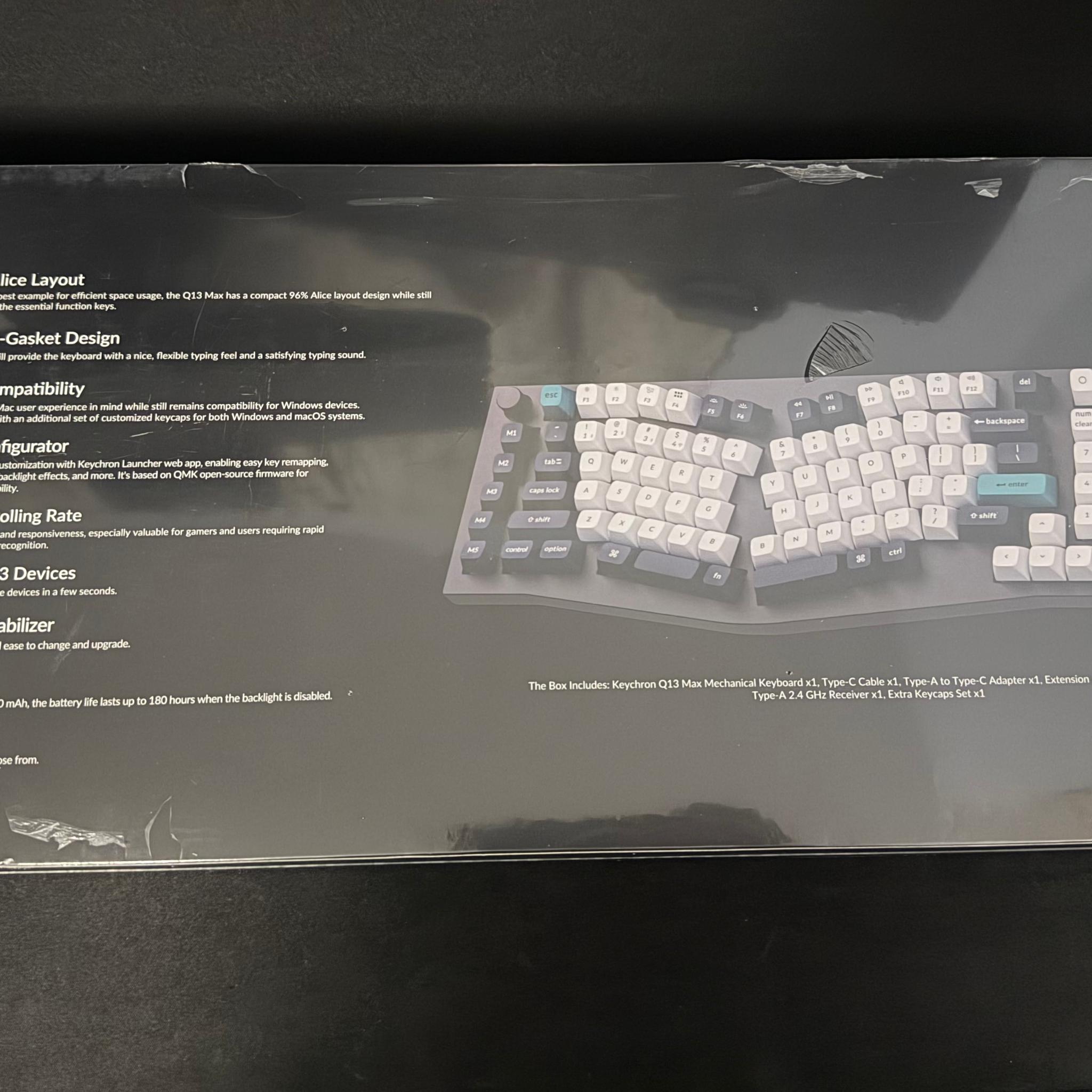 Keychron Q13 Max Alice Layout QMK Wireless Mechanical Keyboard
