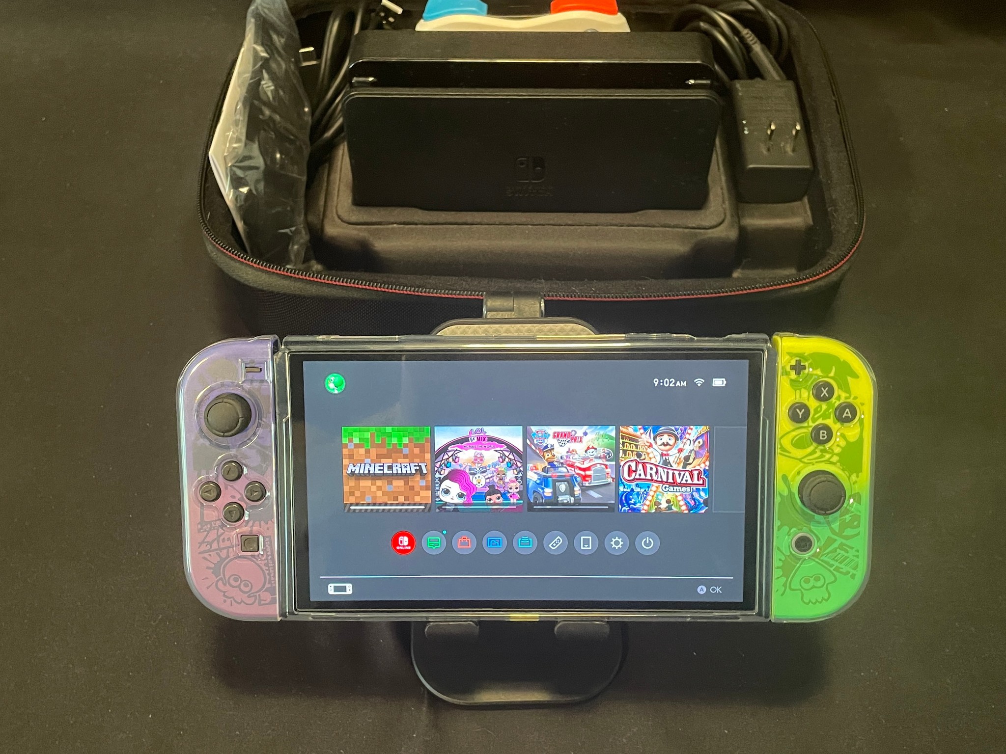 Nintendo Switch OLED With Travel Case Controller And Accessories