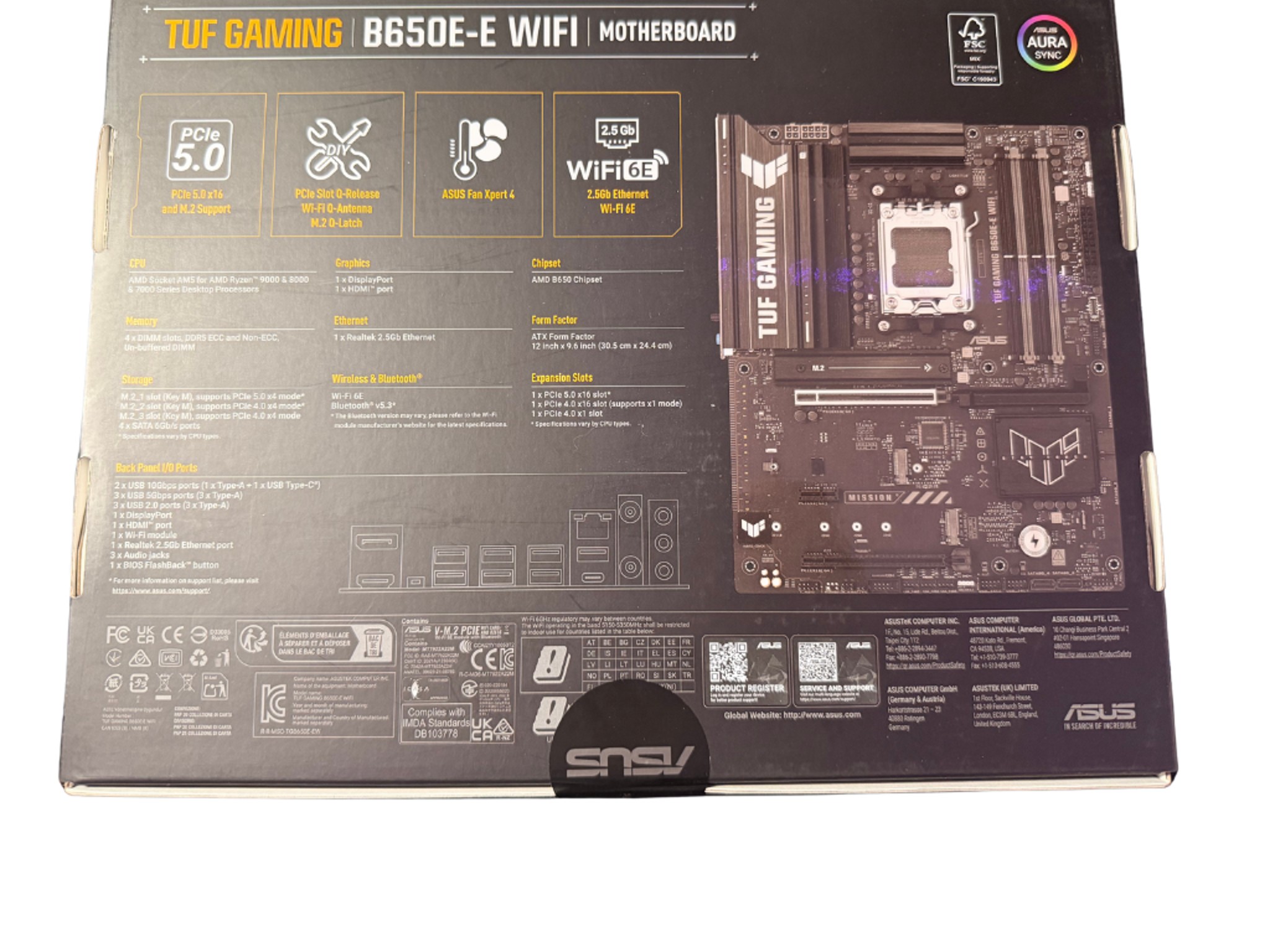 NEW ASUS TUF Gaming B650E-E WIFI Motherboard AM5 - Factory Sealed