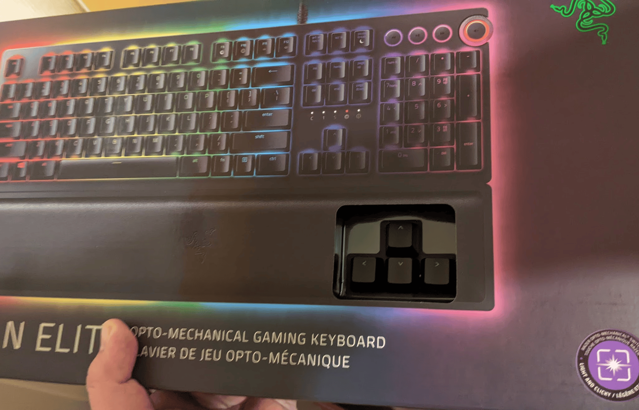 Razer Huntsman Elite (2020) RGB Wired Opto-Mechanical Gaming Keyboard (Purple Switches)