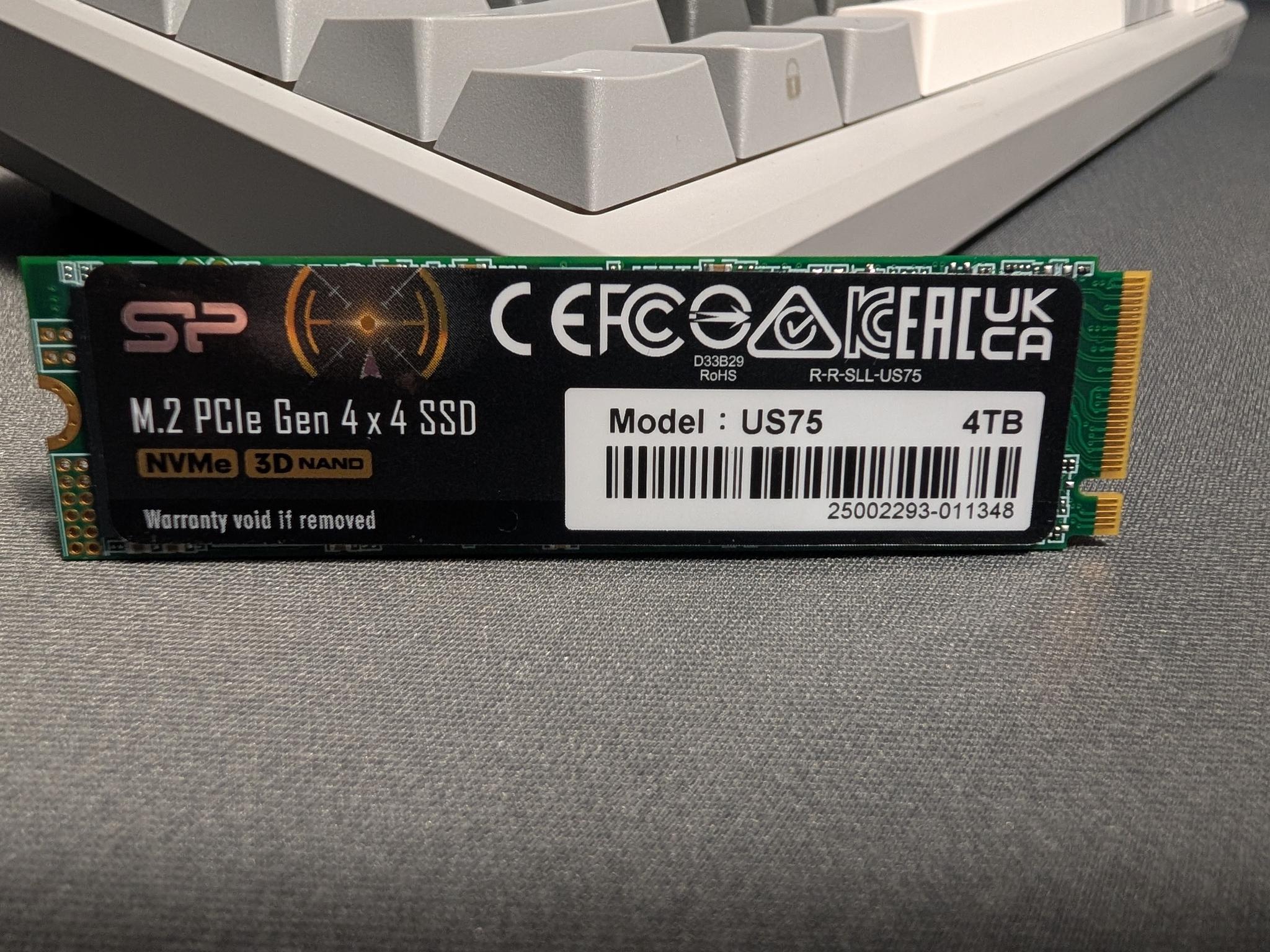 Silicon Power US75 4TB M.2-2280 PCIe 4.0 X4 NVMe SSD