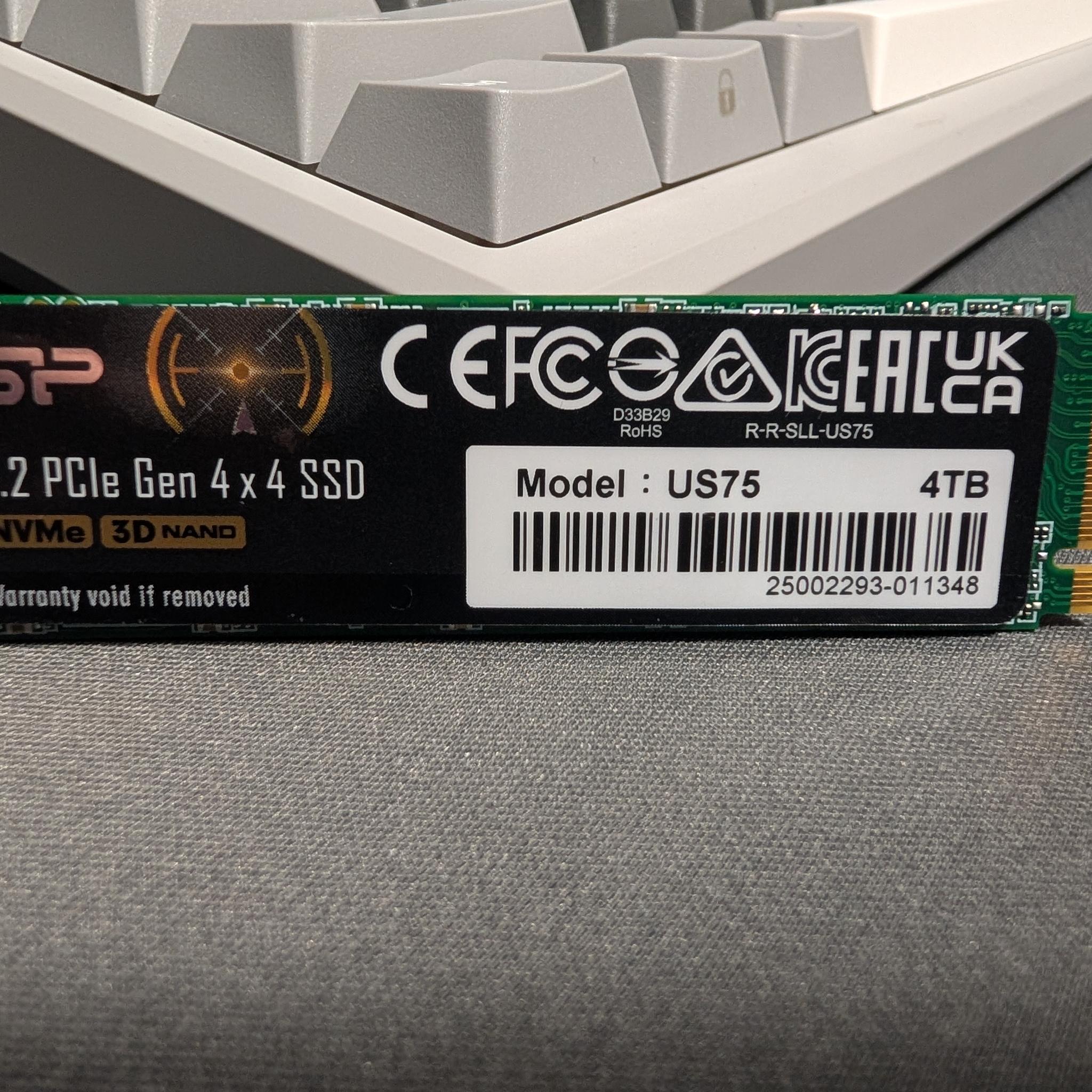 Silicon Power US75 4TB M.2-2280 PCIe 4.0 X4 NVMe SSD