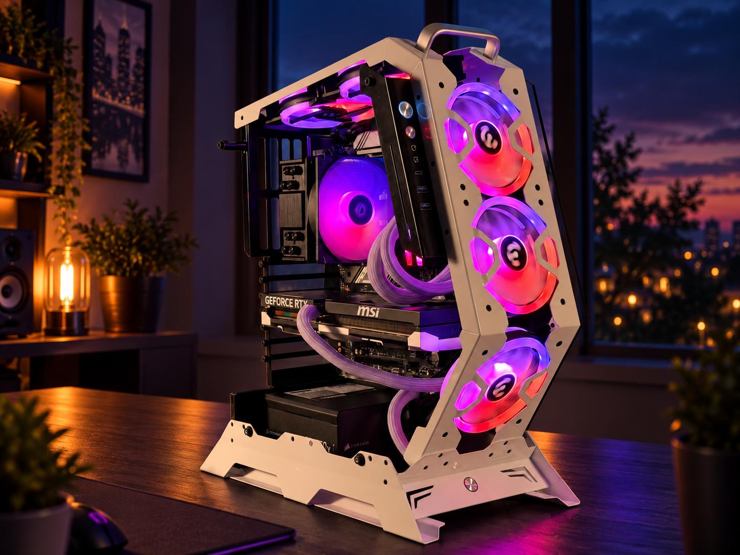 💨💜EXHALE Gaming PC | RTX 5060 Ti | Ryzen 7 7700x | 32GB DDR5 | 1TB NVME | WIFI+BT | FREE SHIPPING