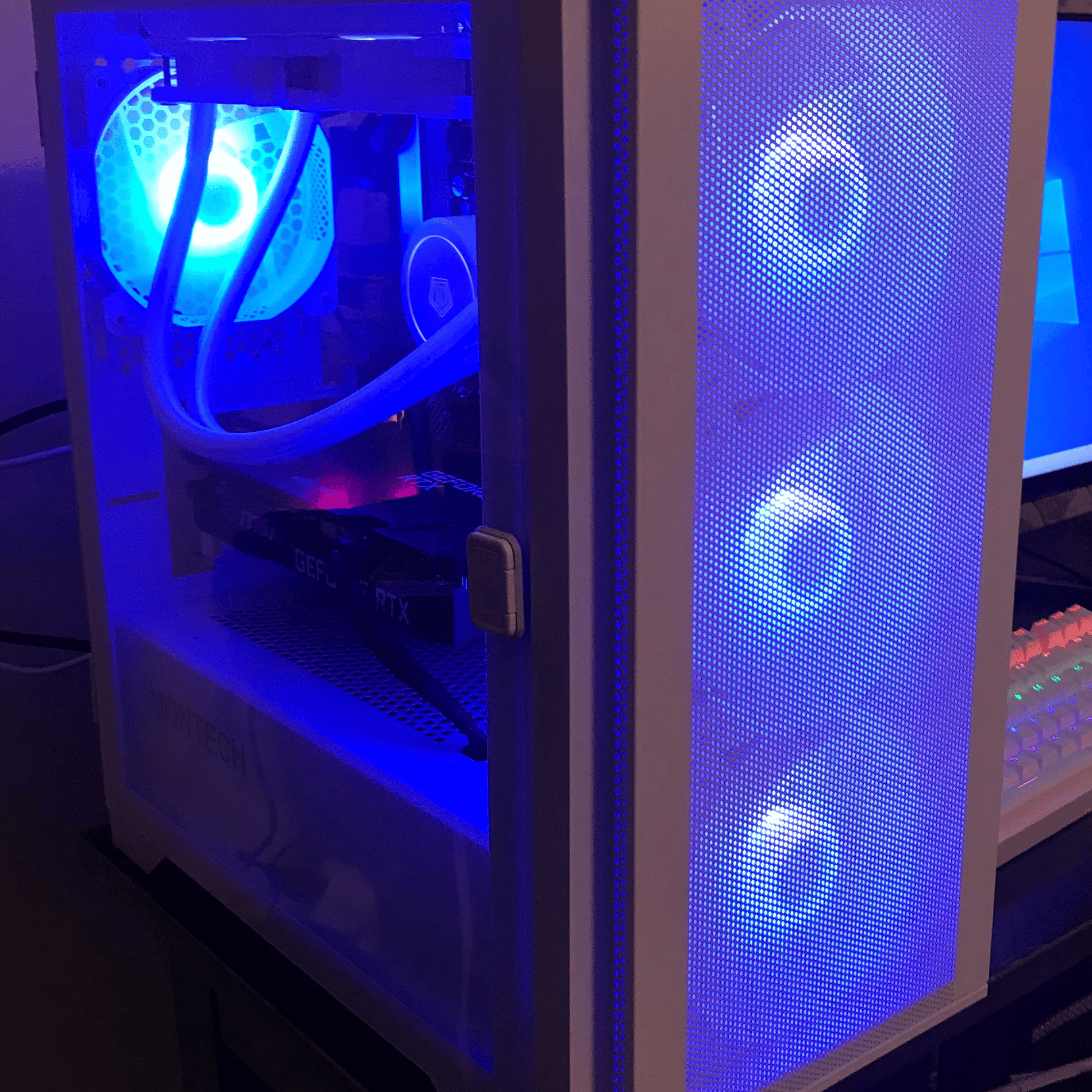 Brand New Custom RGB Gaming PC w/ Ryzen 5 & NVIDIA Geforce RTX 3060 Ti! Liquid cooled AIO and 500GB