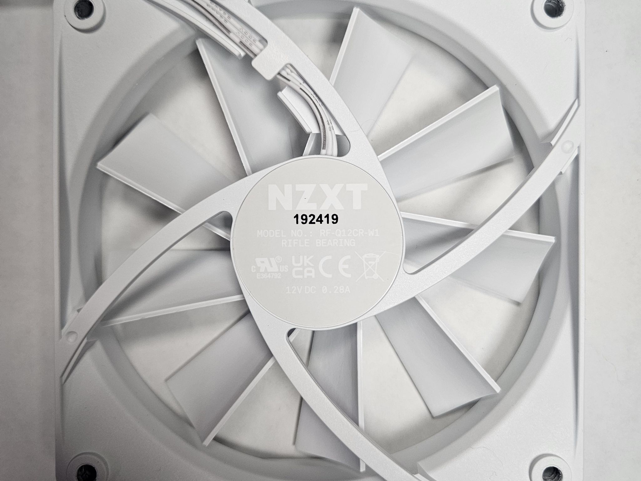 120mm White NZXT Computer Case Fans (Pack of 4)