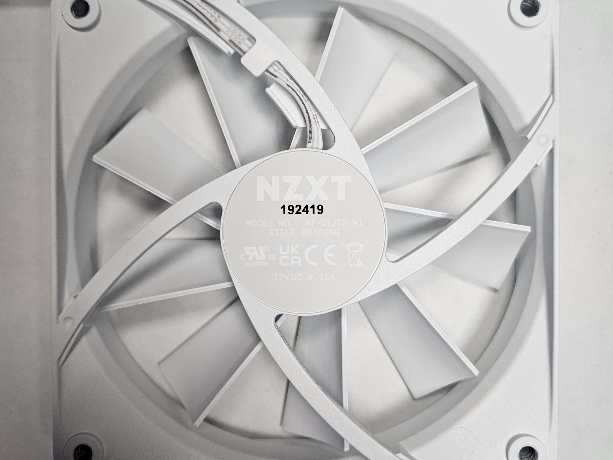 120mm White NZXT Computer Case Fans (Pack of 4)