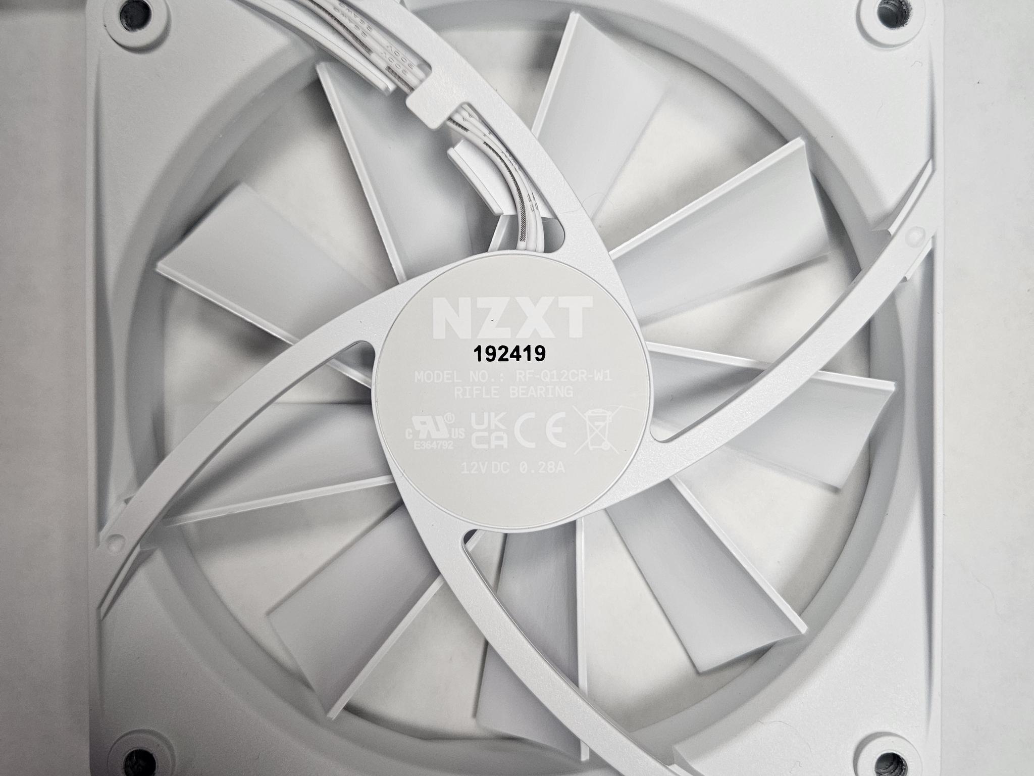 120mm White NZXT Computer Case Fans (Pack of 4)