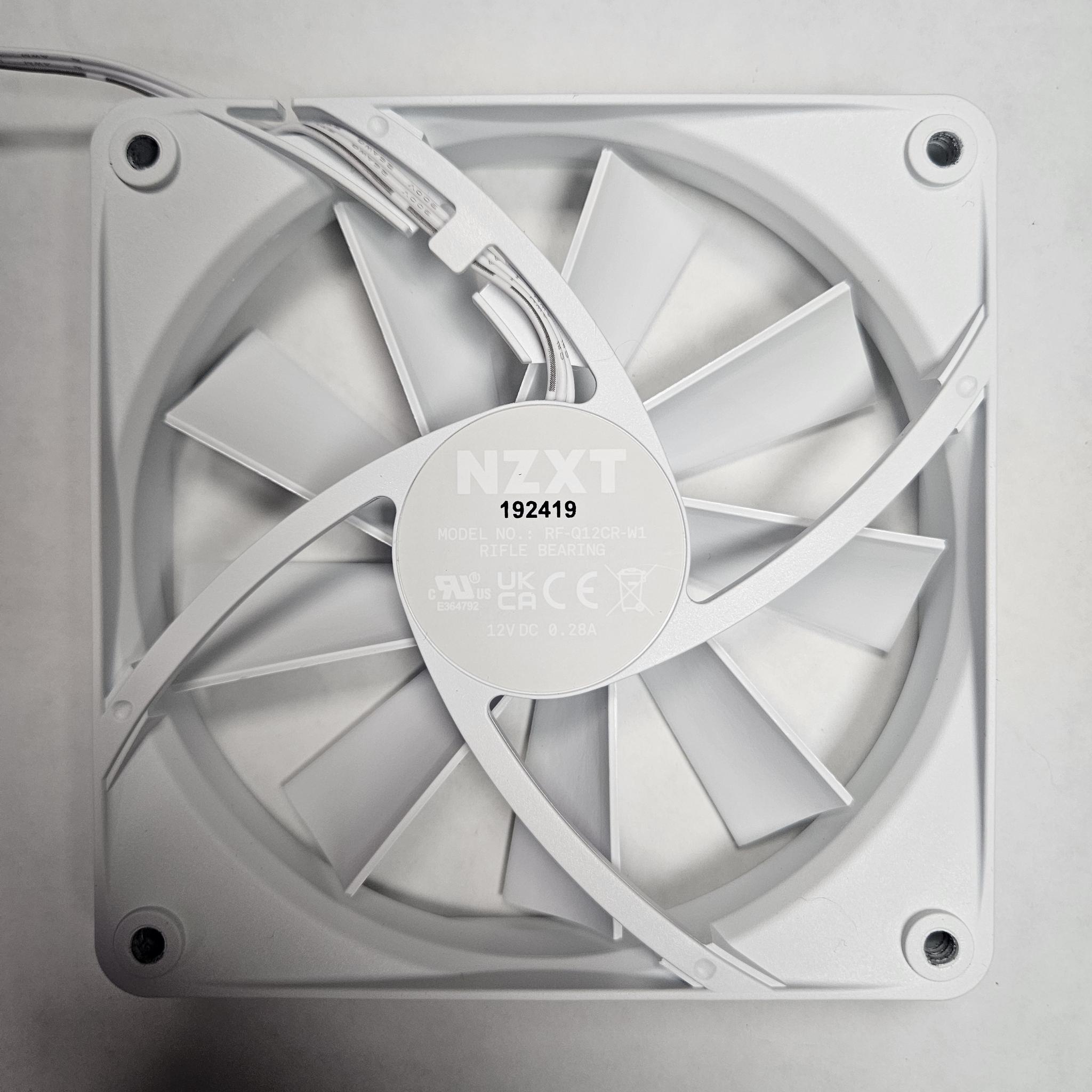 120mm White NZXT Computer Case Fans (Pack of 4)
