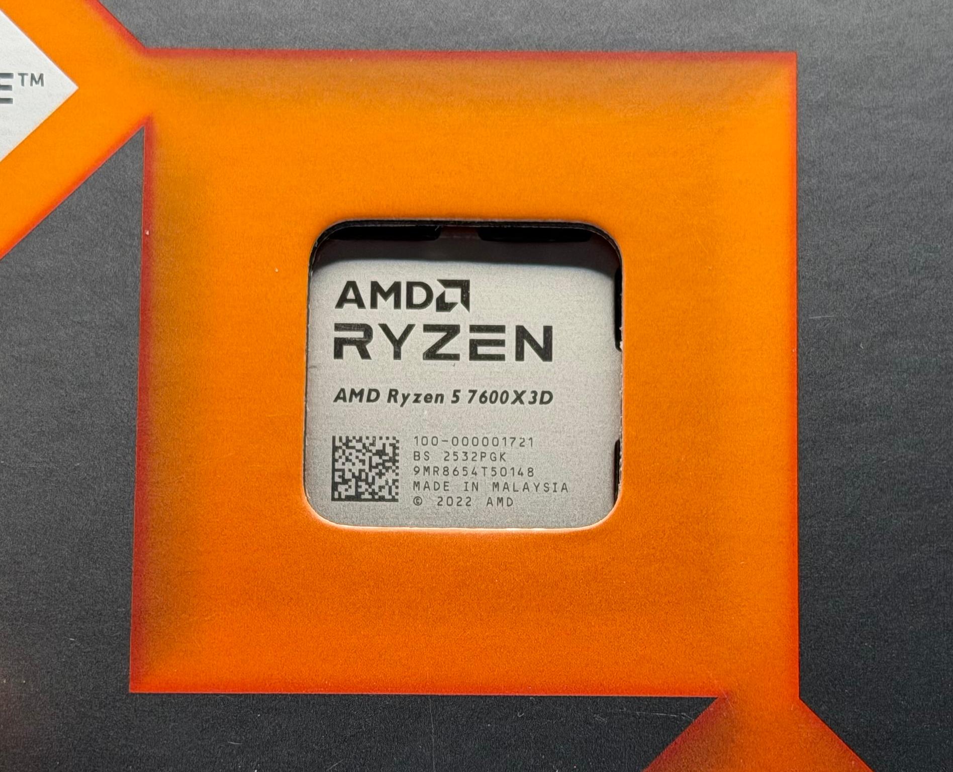 AMD Ryzen 5 7600X3D with Radeon Graphics 6 Core 12 Thread Zen 4