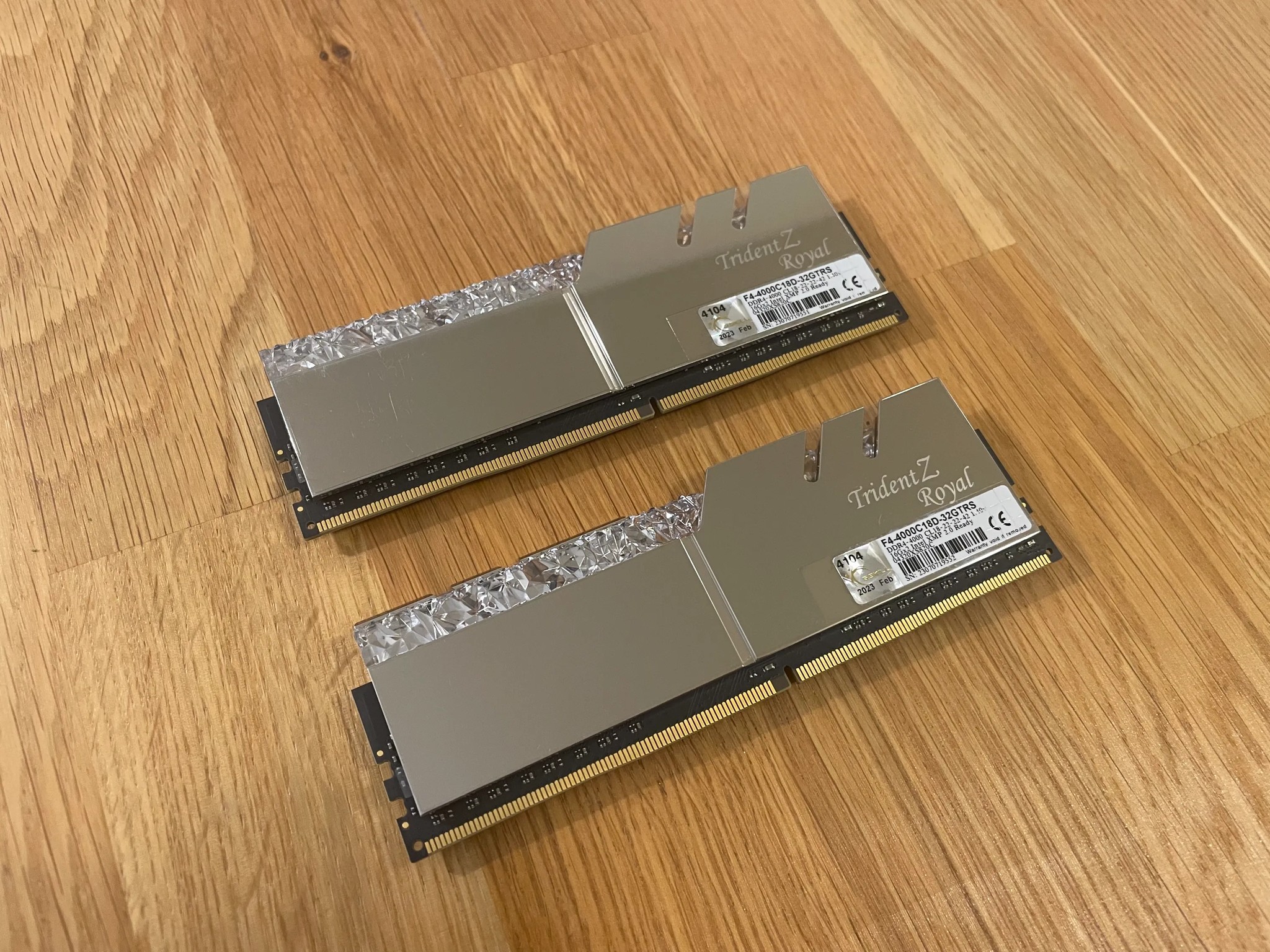 32GB - 4000Mhz - Gskill Trident Z Royal RGB DDR4 Ram