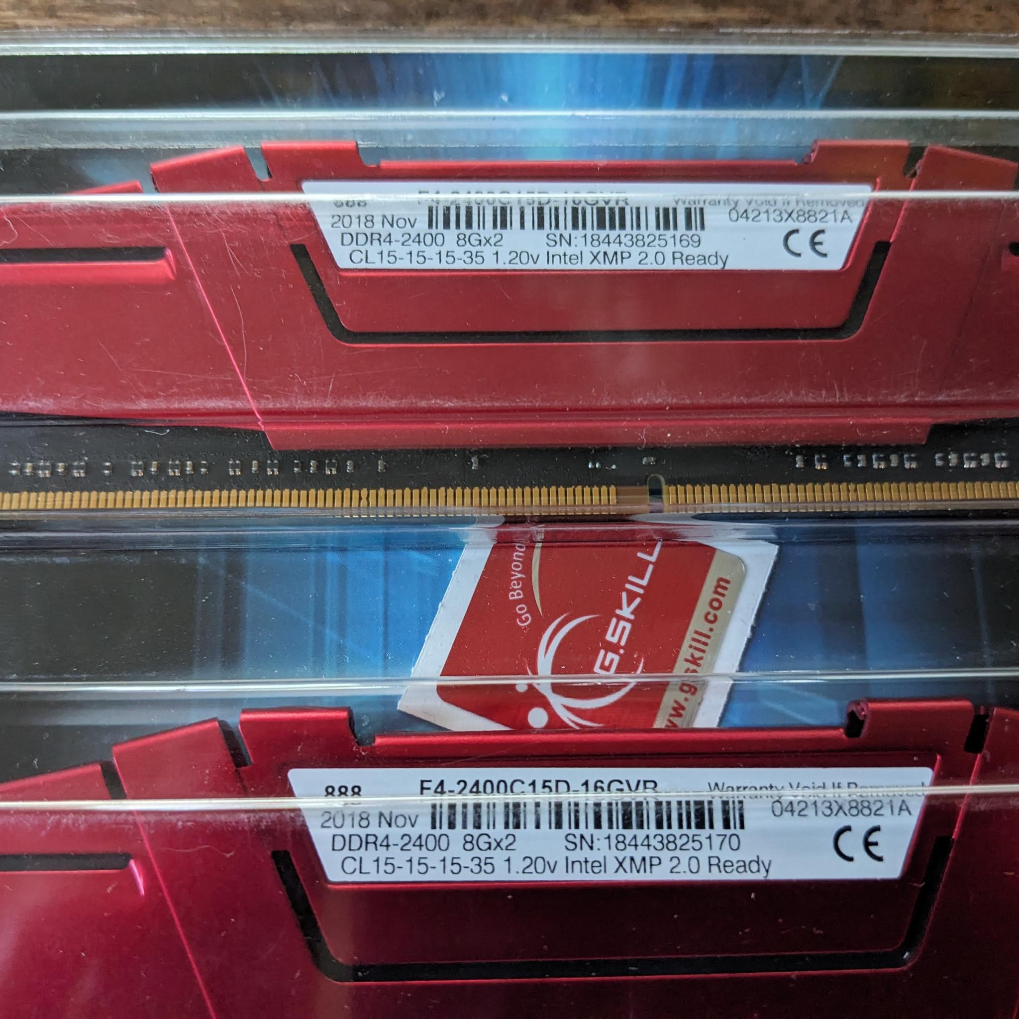 G.SKILL Ripjaws V DDR4 2400 C15-Tested w/ MemTest86 at 3200MHz for 4+ hours. IOB