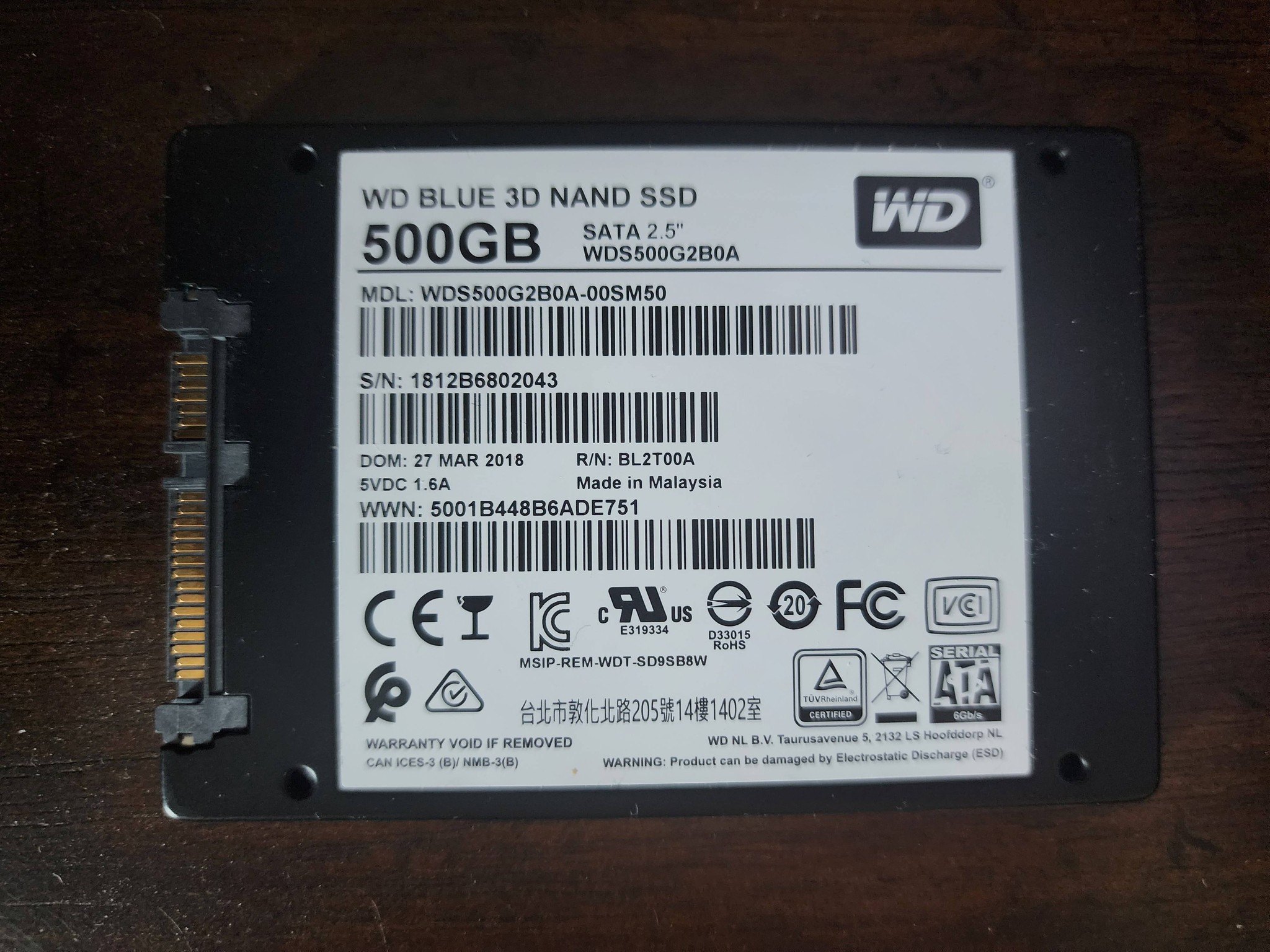 Western Digital WD Blue 500GB SSD